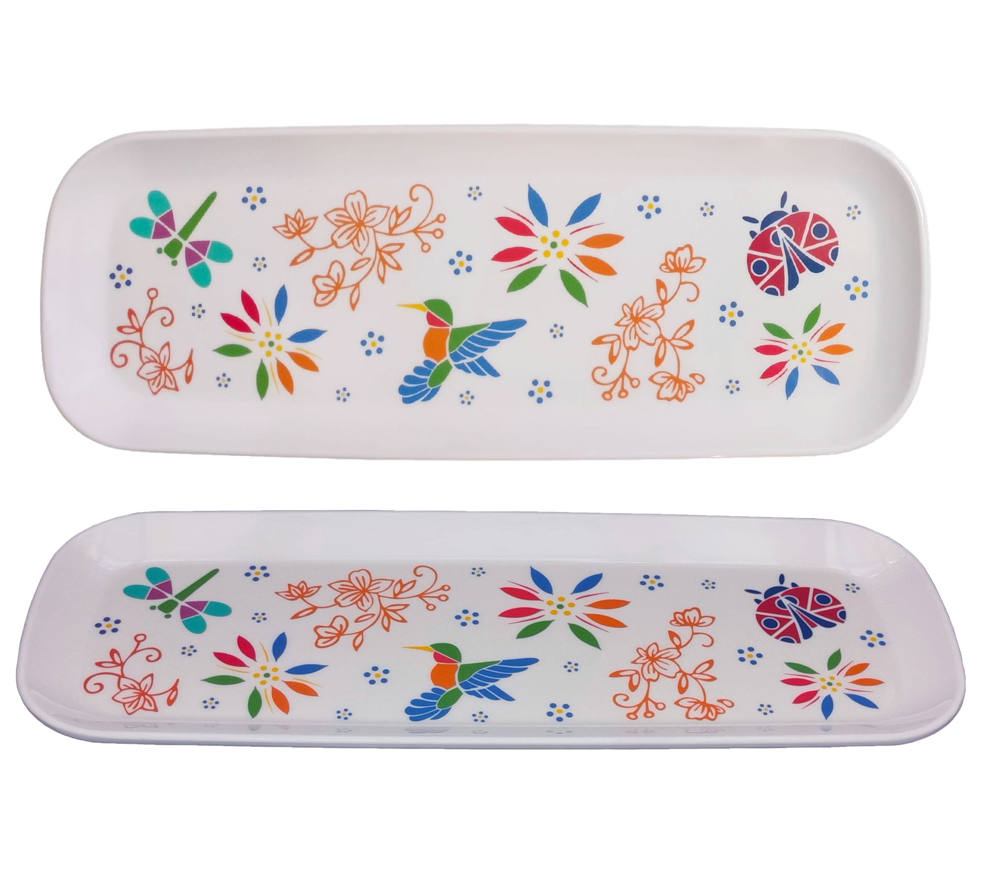 Temp-tations Seasonal Set of 2 Melamine Serving Trays