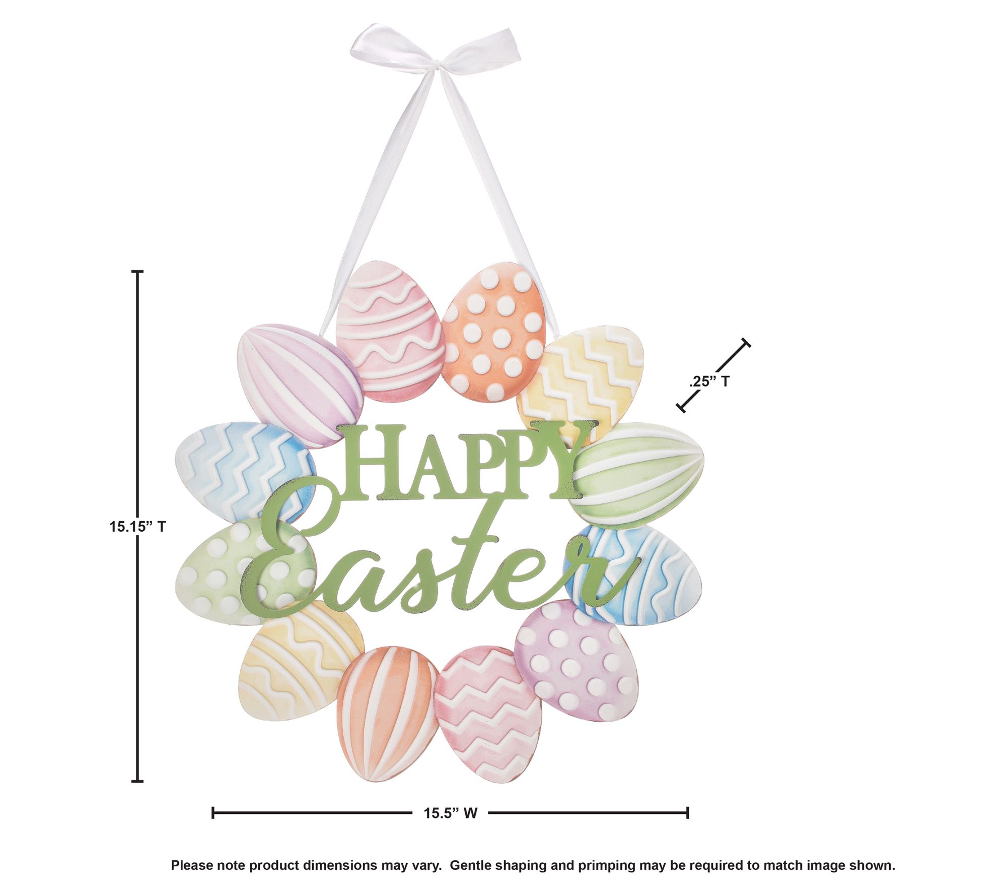 Happy Easter Egg Wreath 15.5" By Valerie