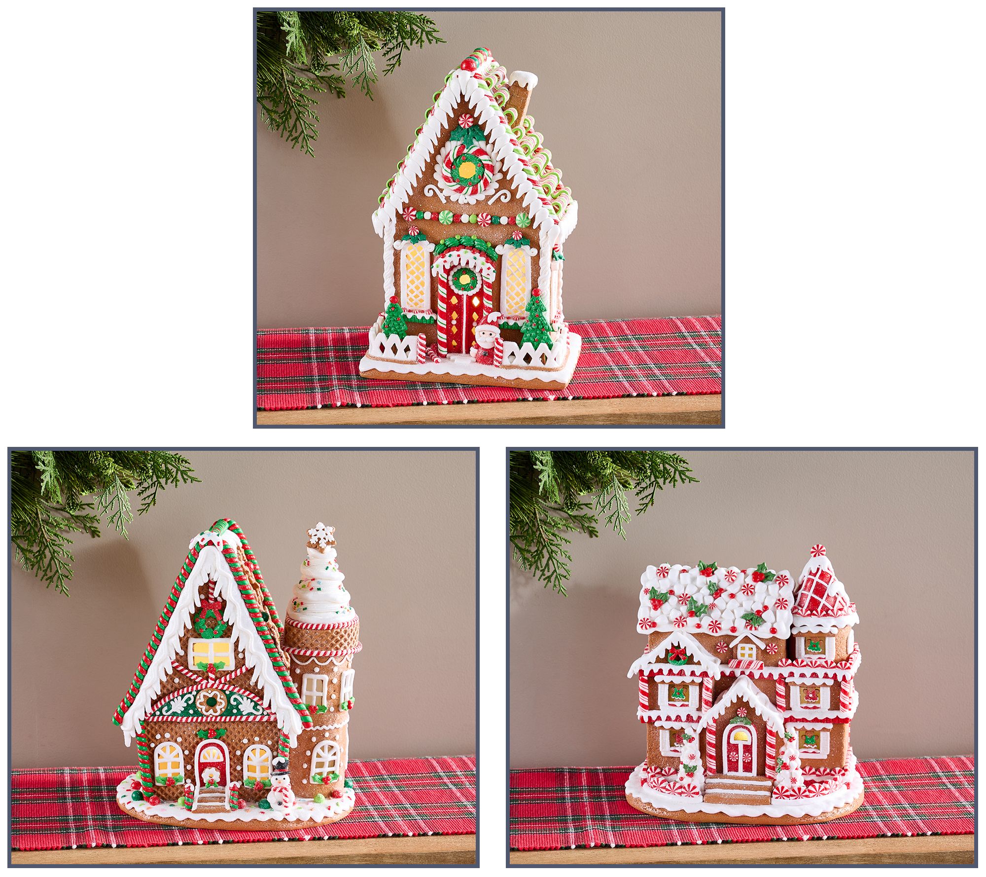 Choice of Illuminated Gingerbread House by Valerie - QVC.com