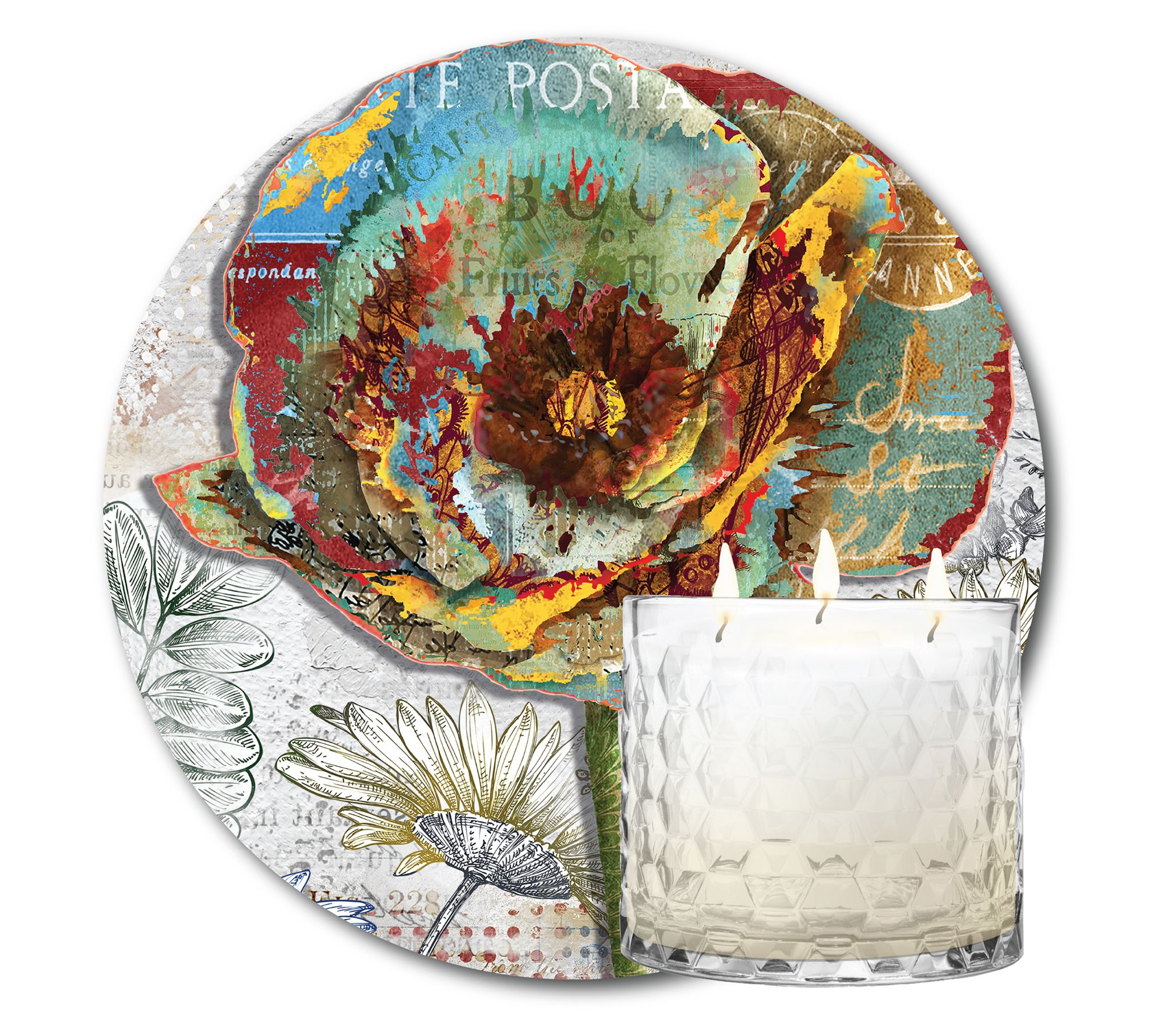 Courtside Market Beautiful Girl Soy Wax Candle& Artboard