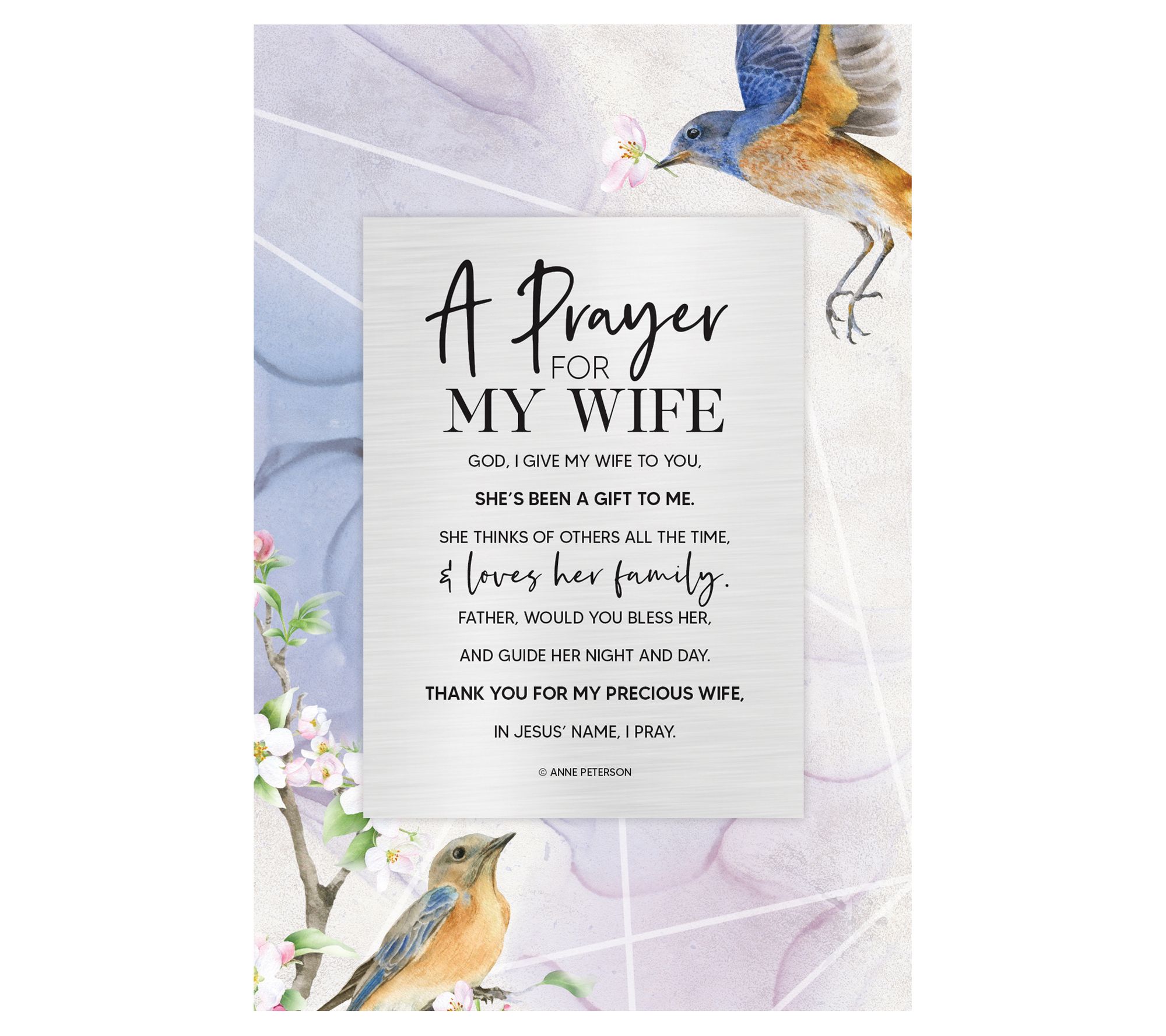 Dexsa Prayer For My Wife Wood Plaque with Easel
