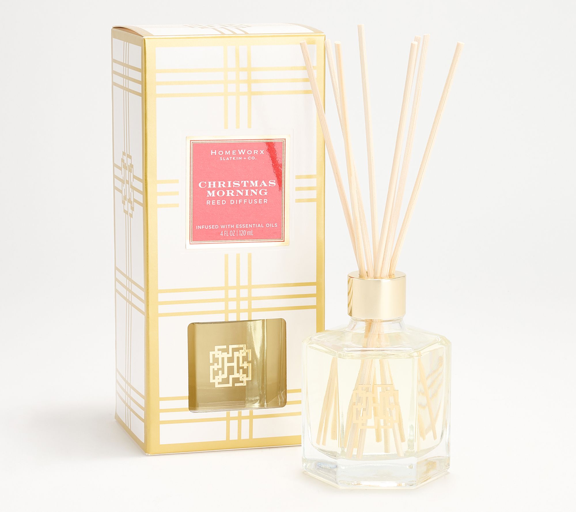 HomeWorx by Slatkin & Co. S/2 Christmas Morning Reed Sticks