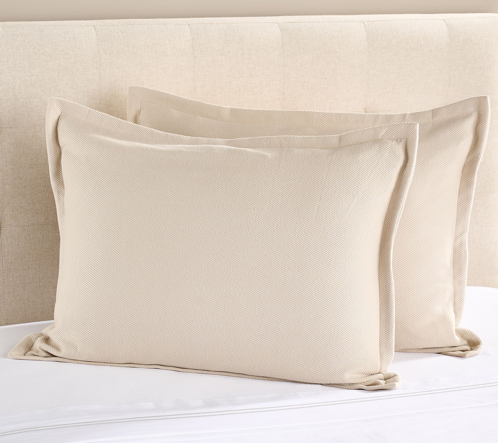 "As Is" Northern Nights Signature Cotton Textured Set of 2 Shams