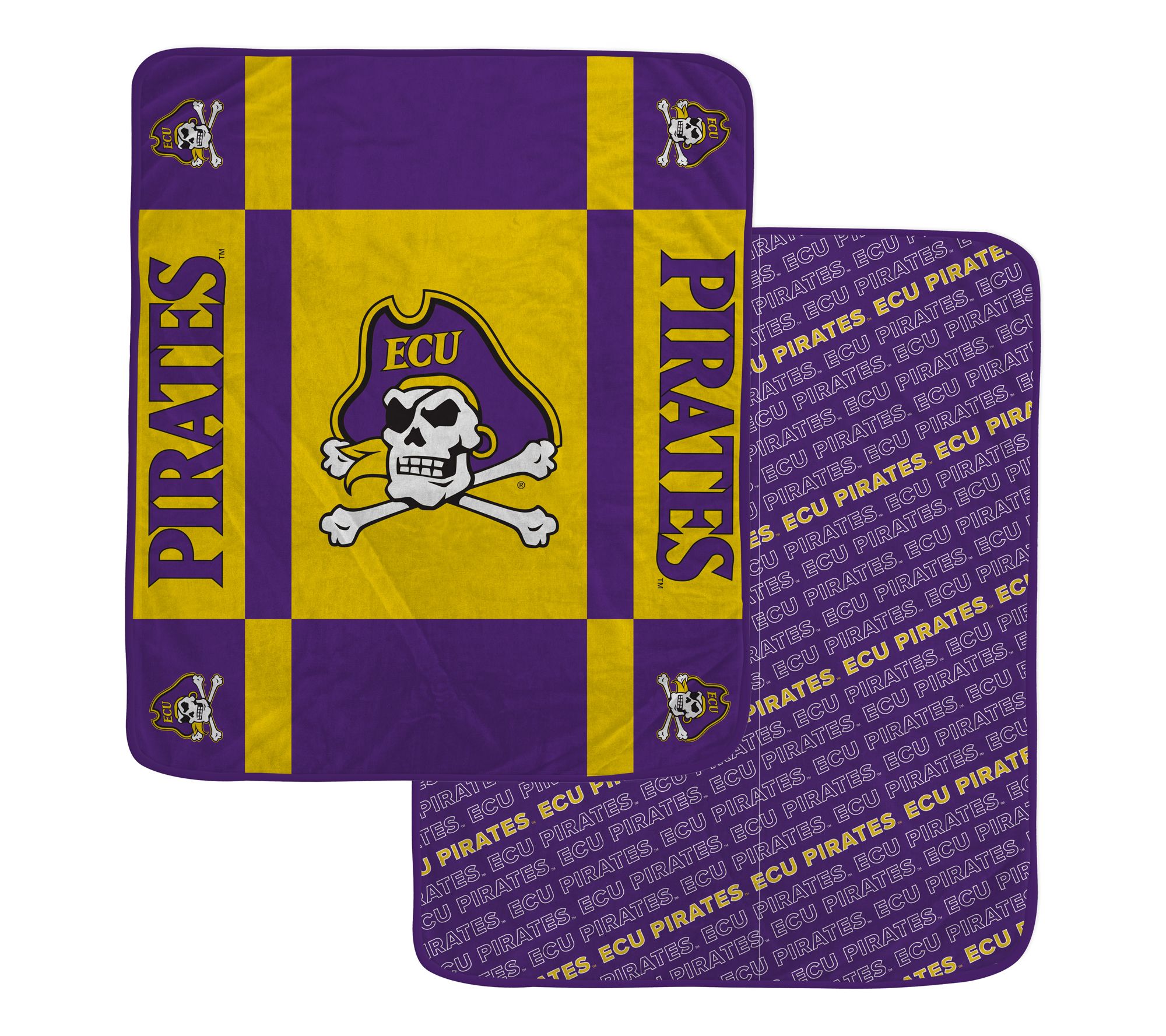 Pegasus Sports NCAA Reverse Block Wordmark 2-Sied Blanket