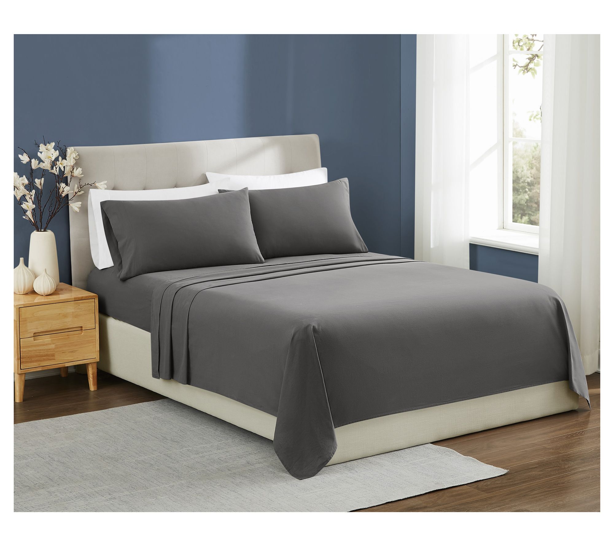 Brooklyn Loom Essential Cotton Queen 4-Piece Sheet Set