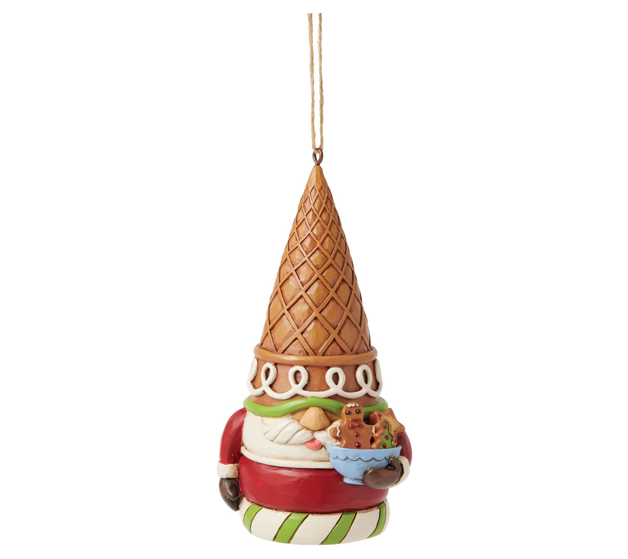 Jim Shore Heartwood Creek Gingerbread Gnome Ornament 4.375in H