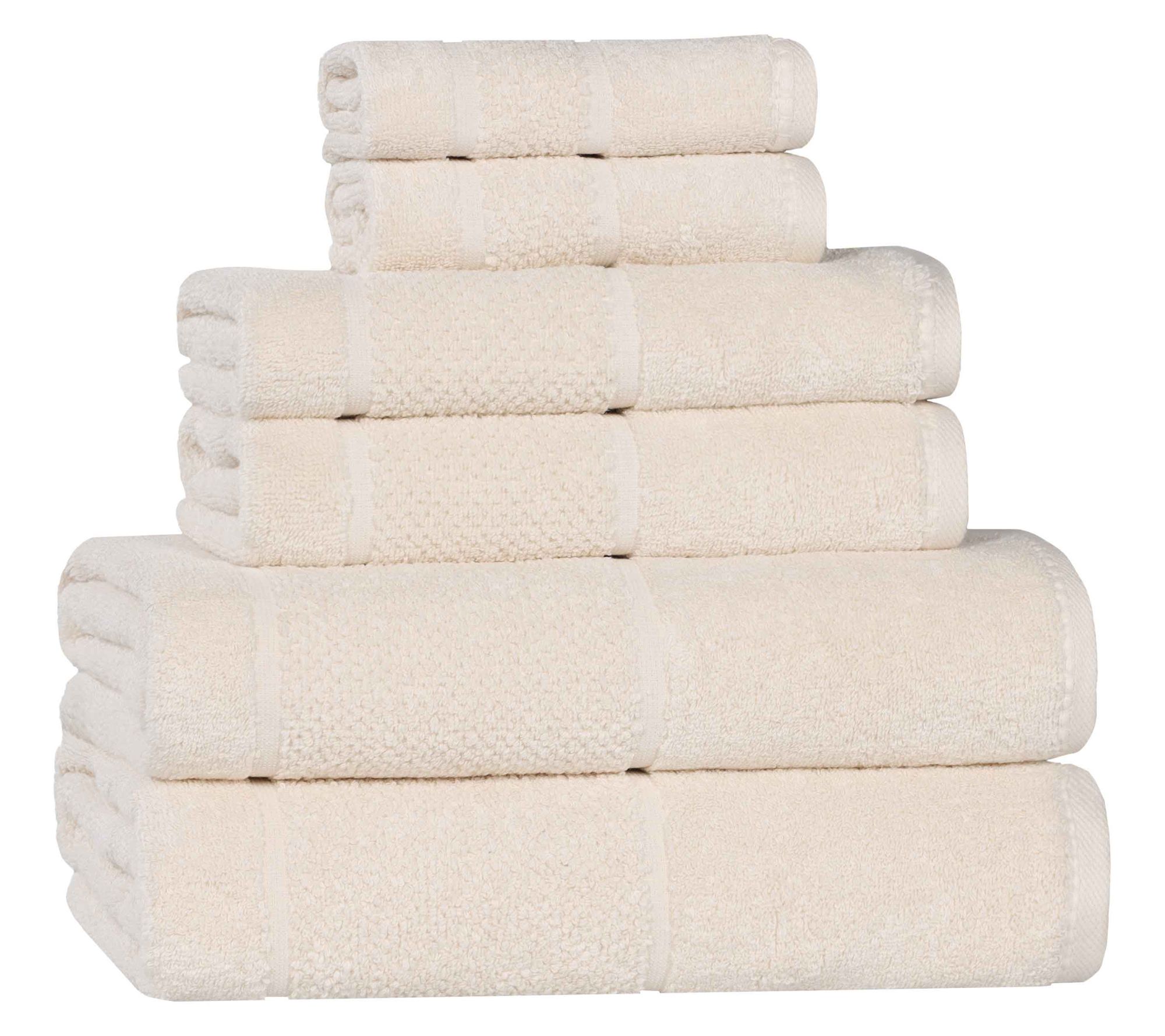 Superior Mile Cotton Blend Solid 6-Piece Towelet