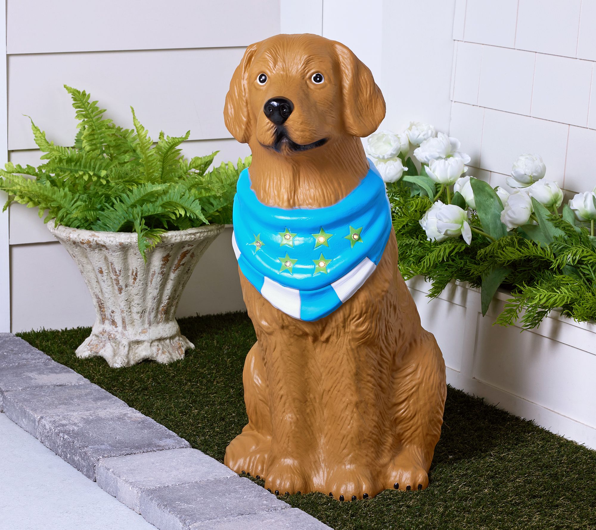 Bethlehem Lights 27" Illuminated Indoor/Outdoor Summer Pup