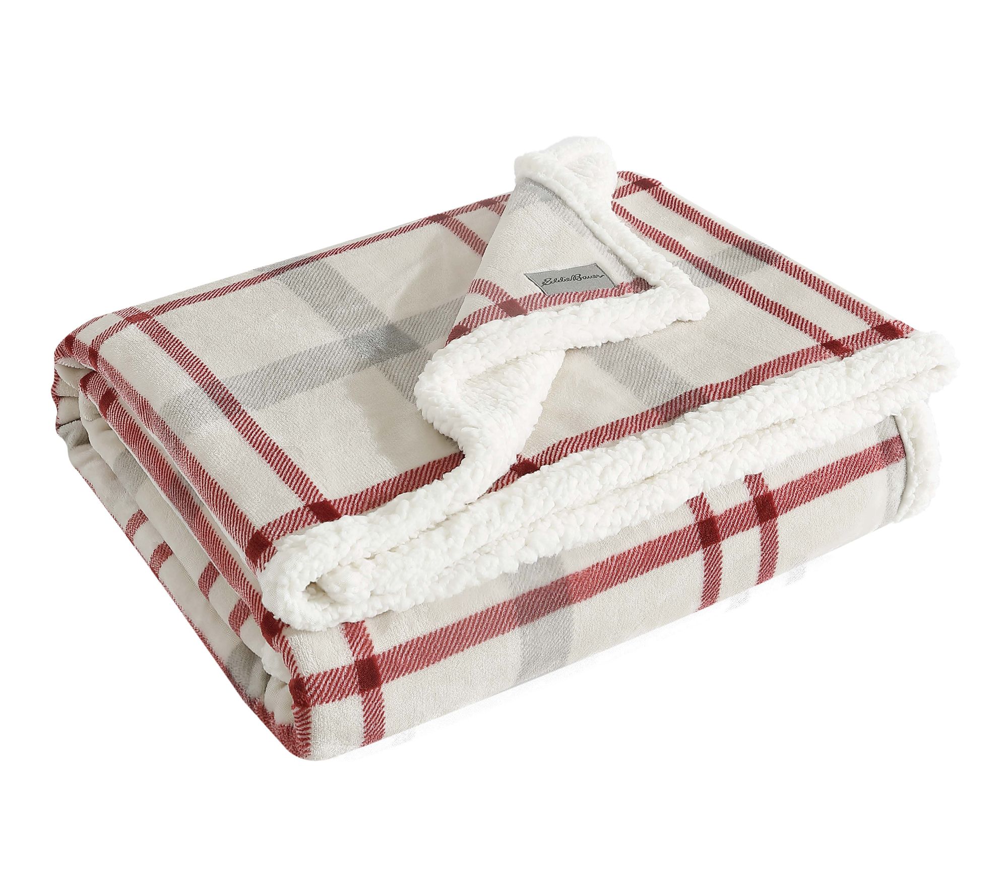 Eddie Bauer Newcastle Red Knit 50"X60" Throw