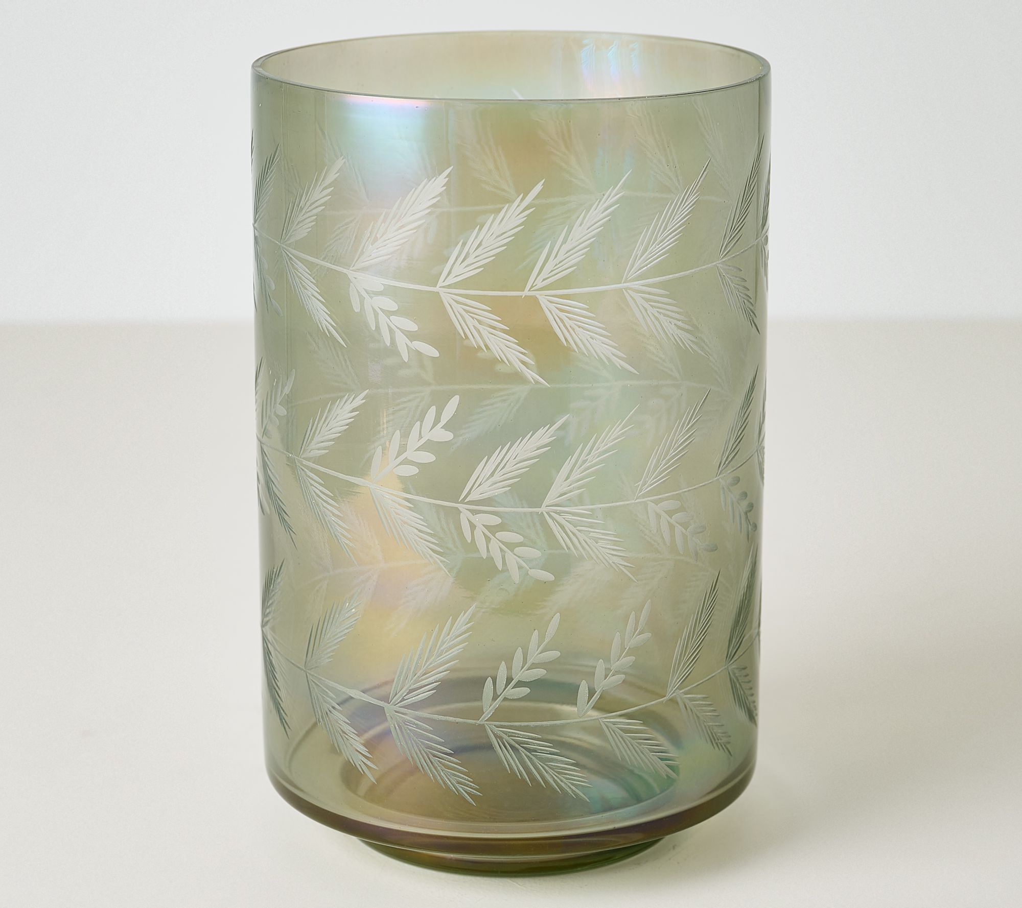 Me HOME by Jennie Garth Medium Etched Glass Hurricane