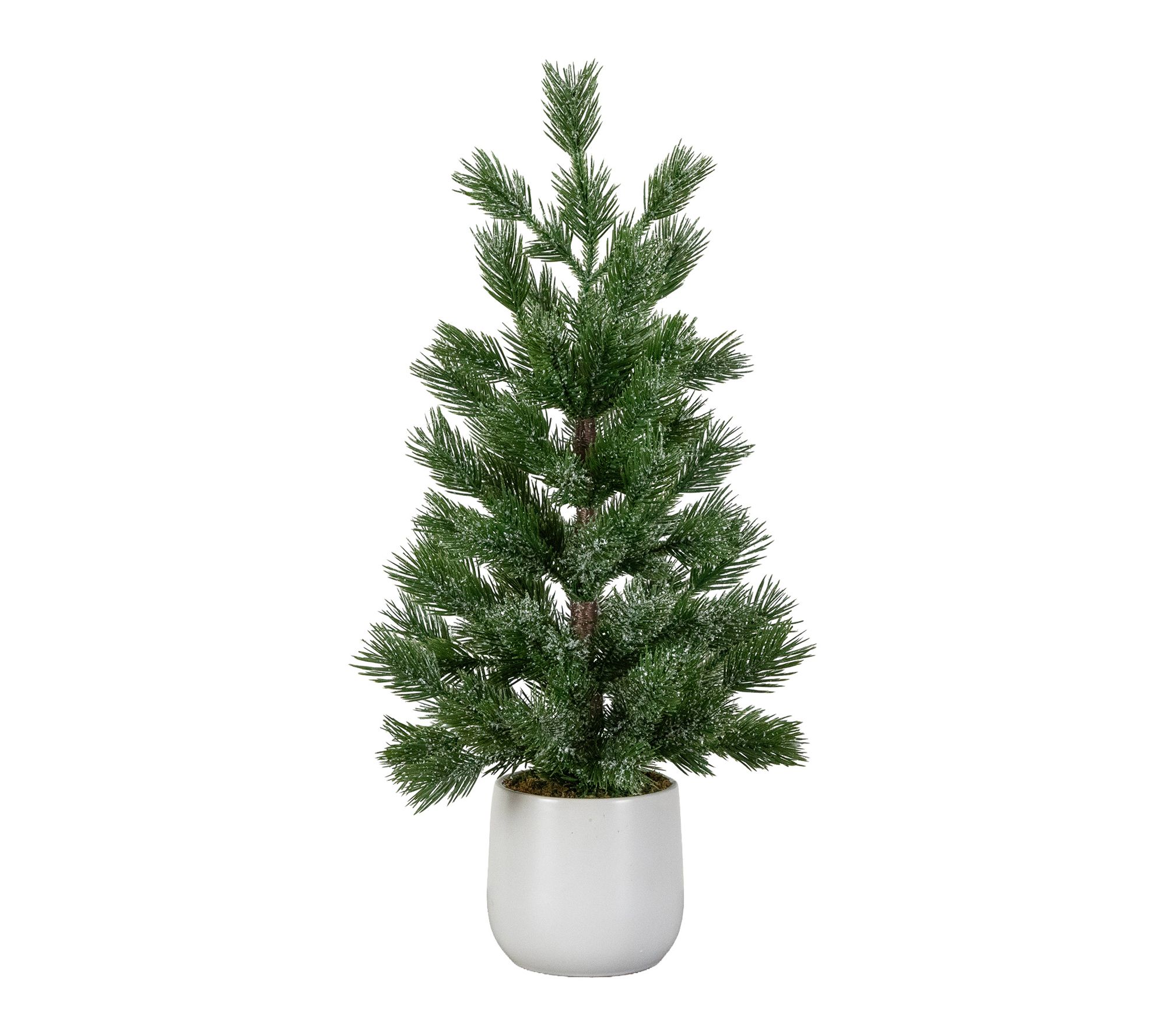 22-in Frosted Tree in Ceramic Planter by Nearly Natural