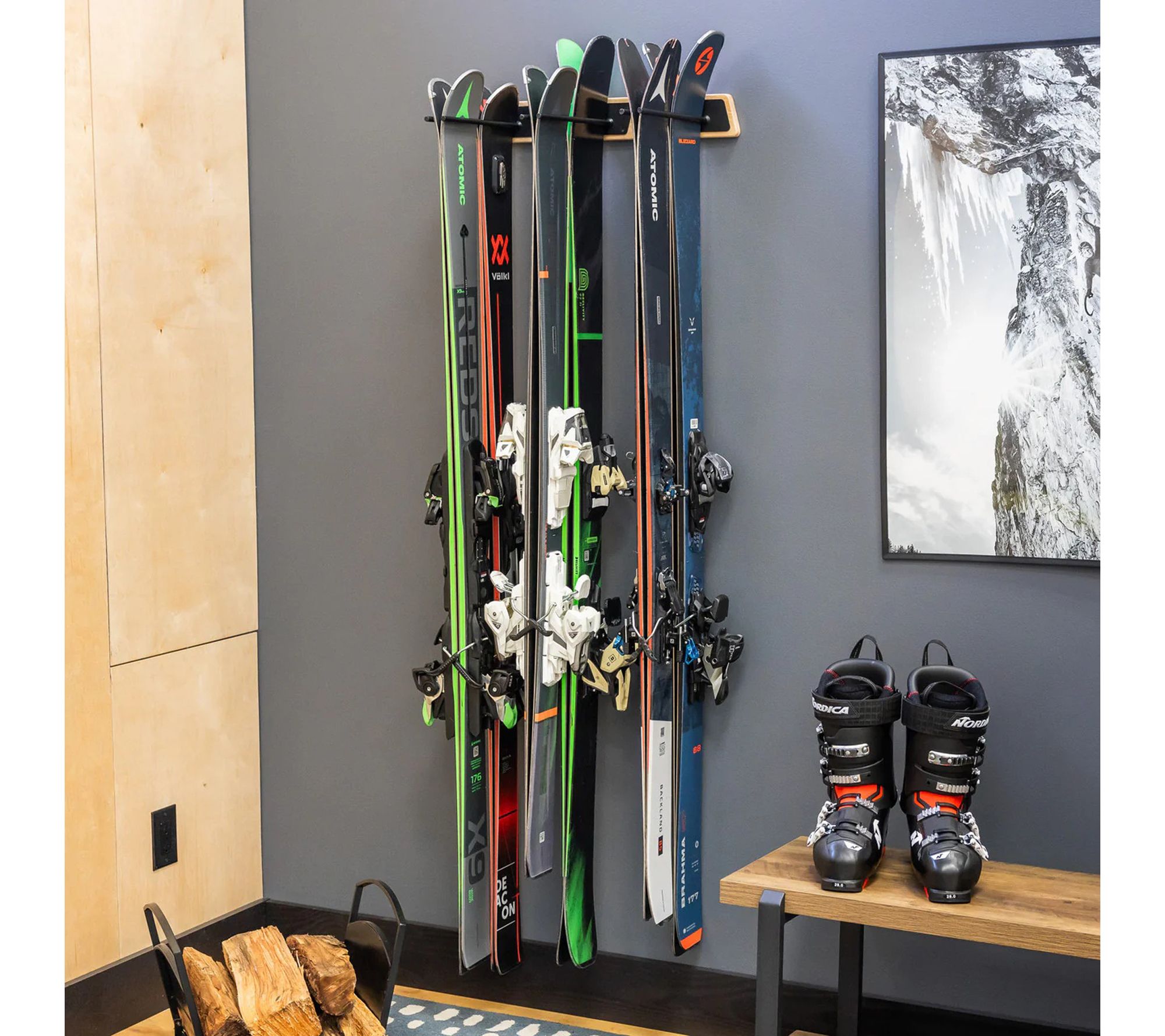 StoreYour Burlington Ski Storage Rack - Holds 6Pairs of Skis - QVC.com