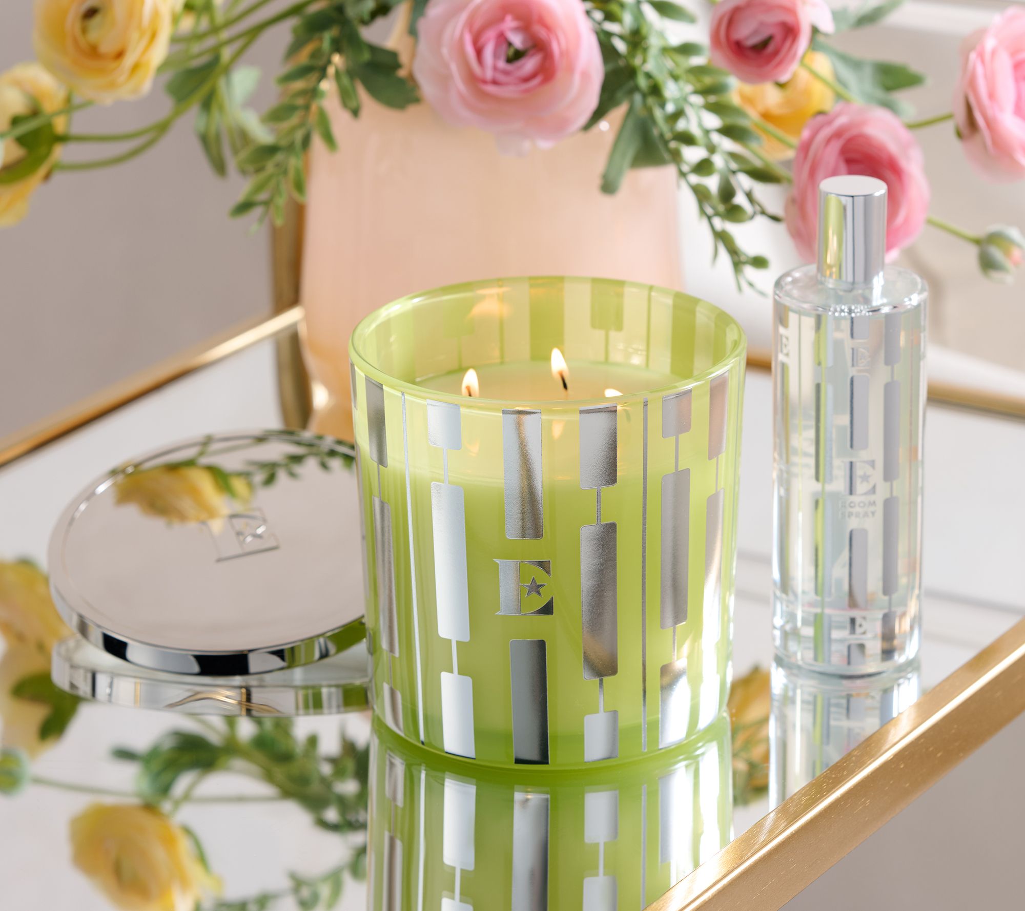 "As Is" Elton John x Slatkin + Co. S/2 22oz Candle & 4oz Spray Tuberose