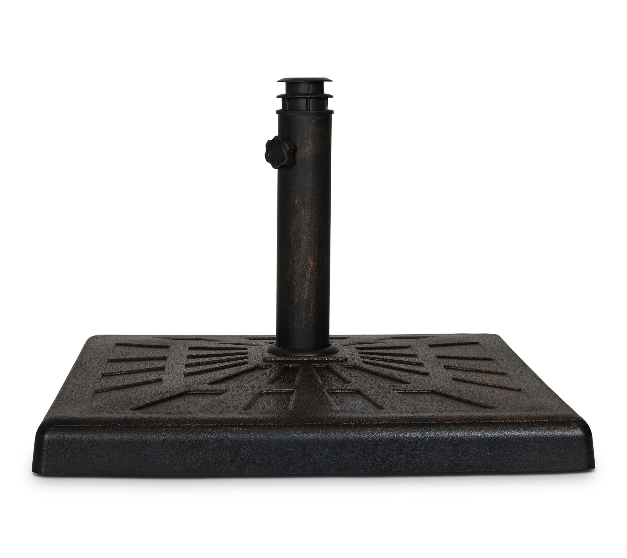Backyard Expressions 42lb Square Resin Umbrella Base Bronze