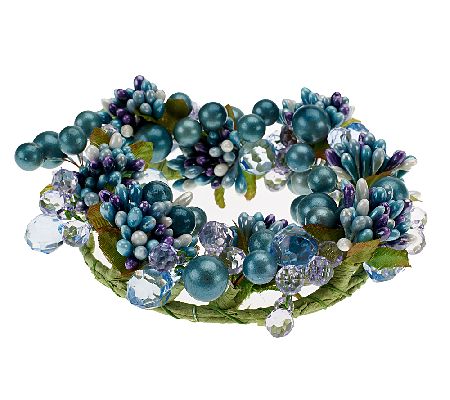 Set of (3) Beaded Berry Candle Rings by Valerie - QVC.com