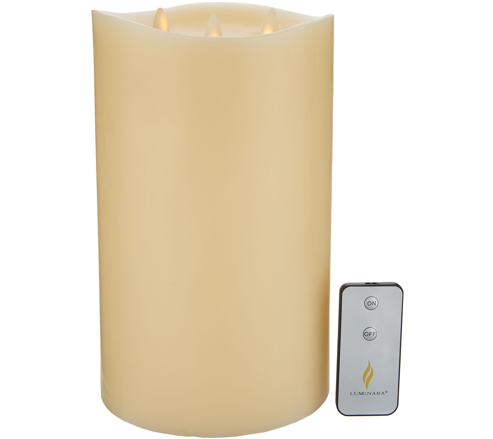 Luminara 6x10 Triplewick Pillar Candle with Remote