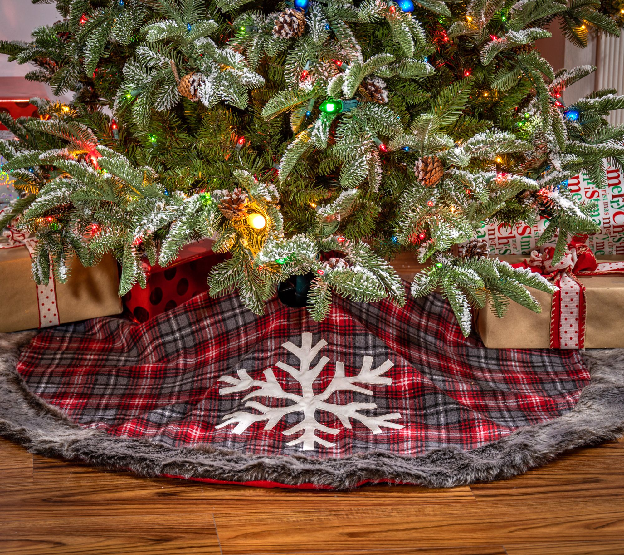 Christmas plaid skirt outlet qvc