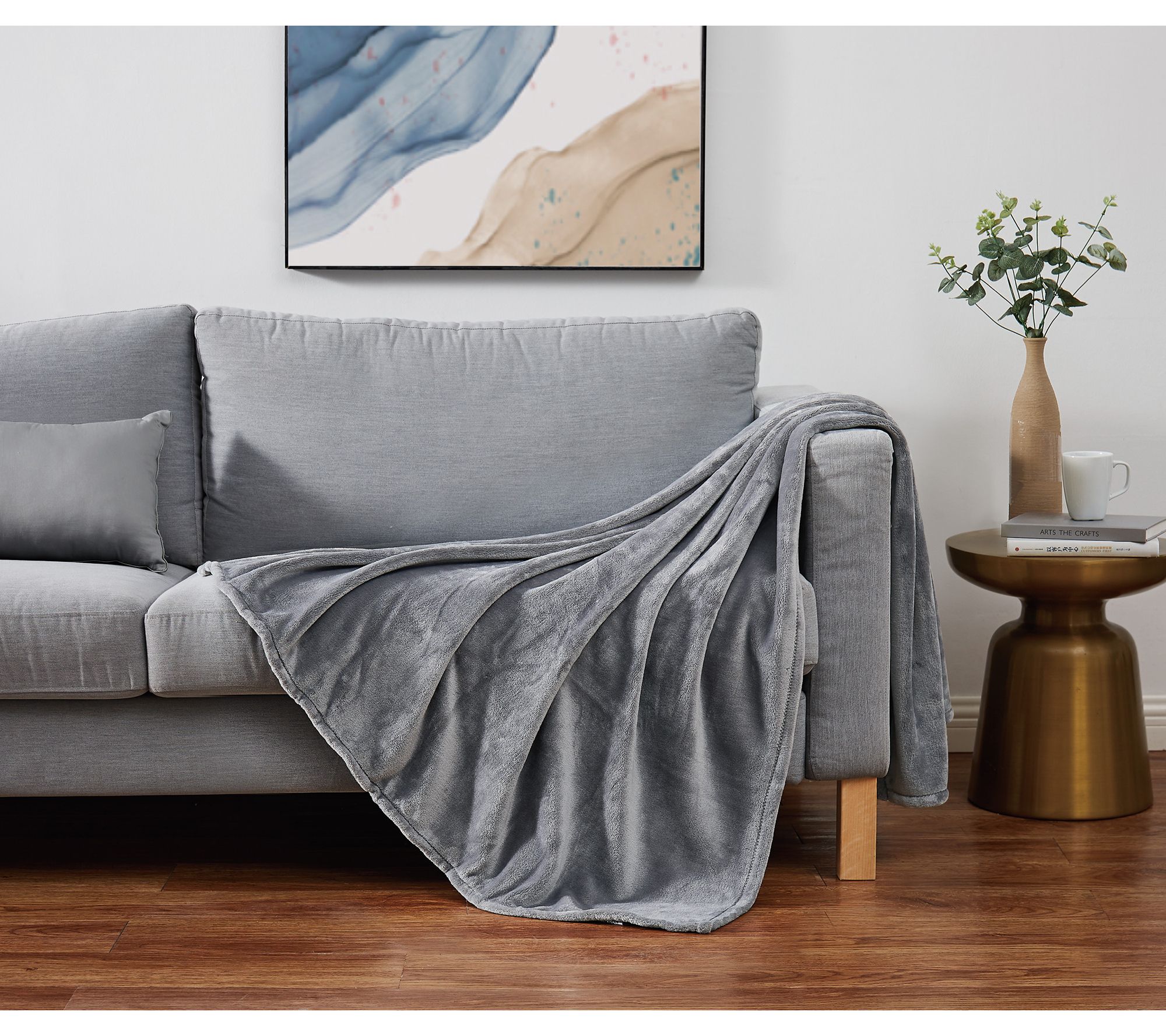 Cannon Solid Plush 60x80 Throw