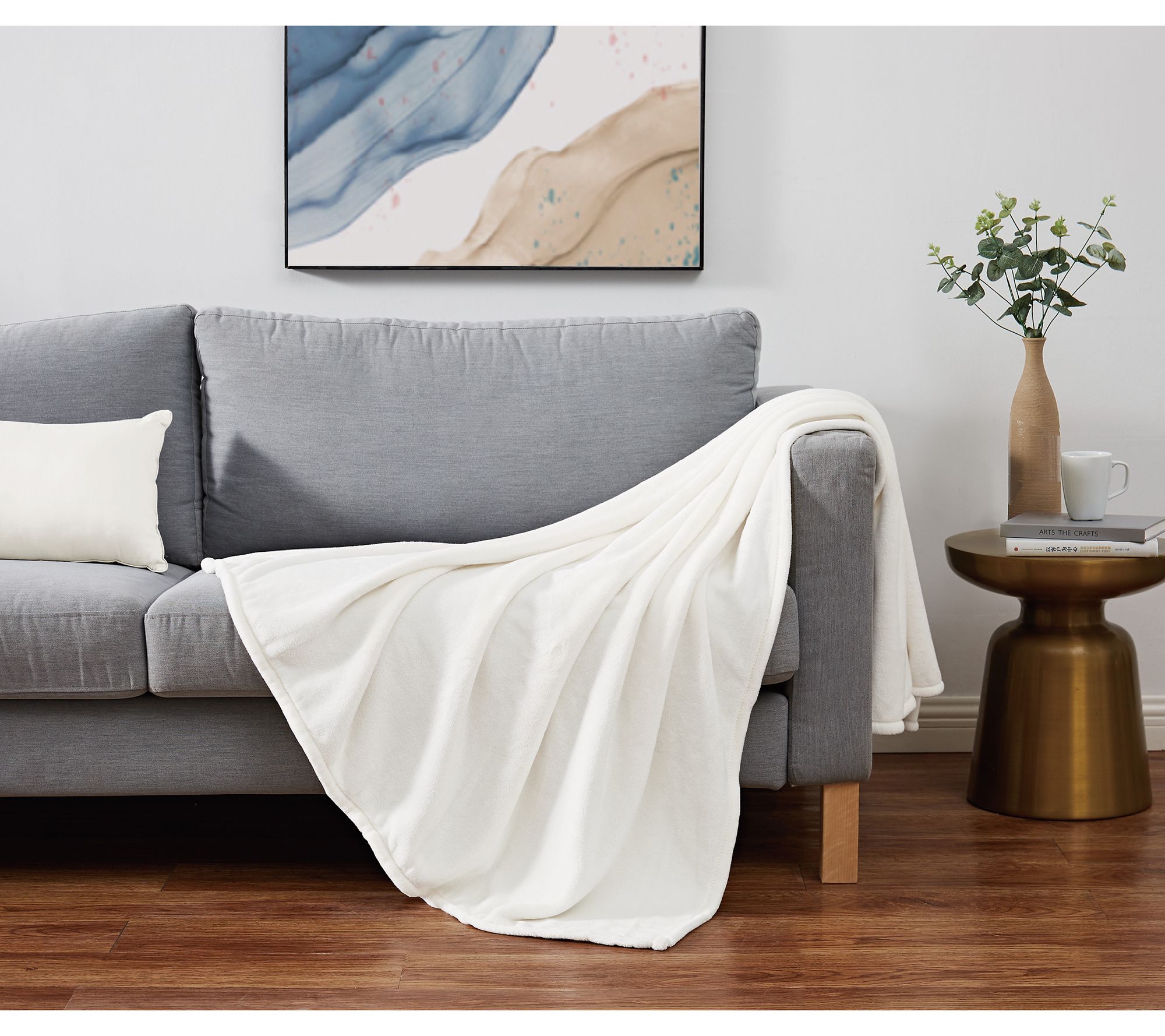 Cannon Solid Plush 60x80 Throw