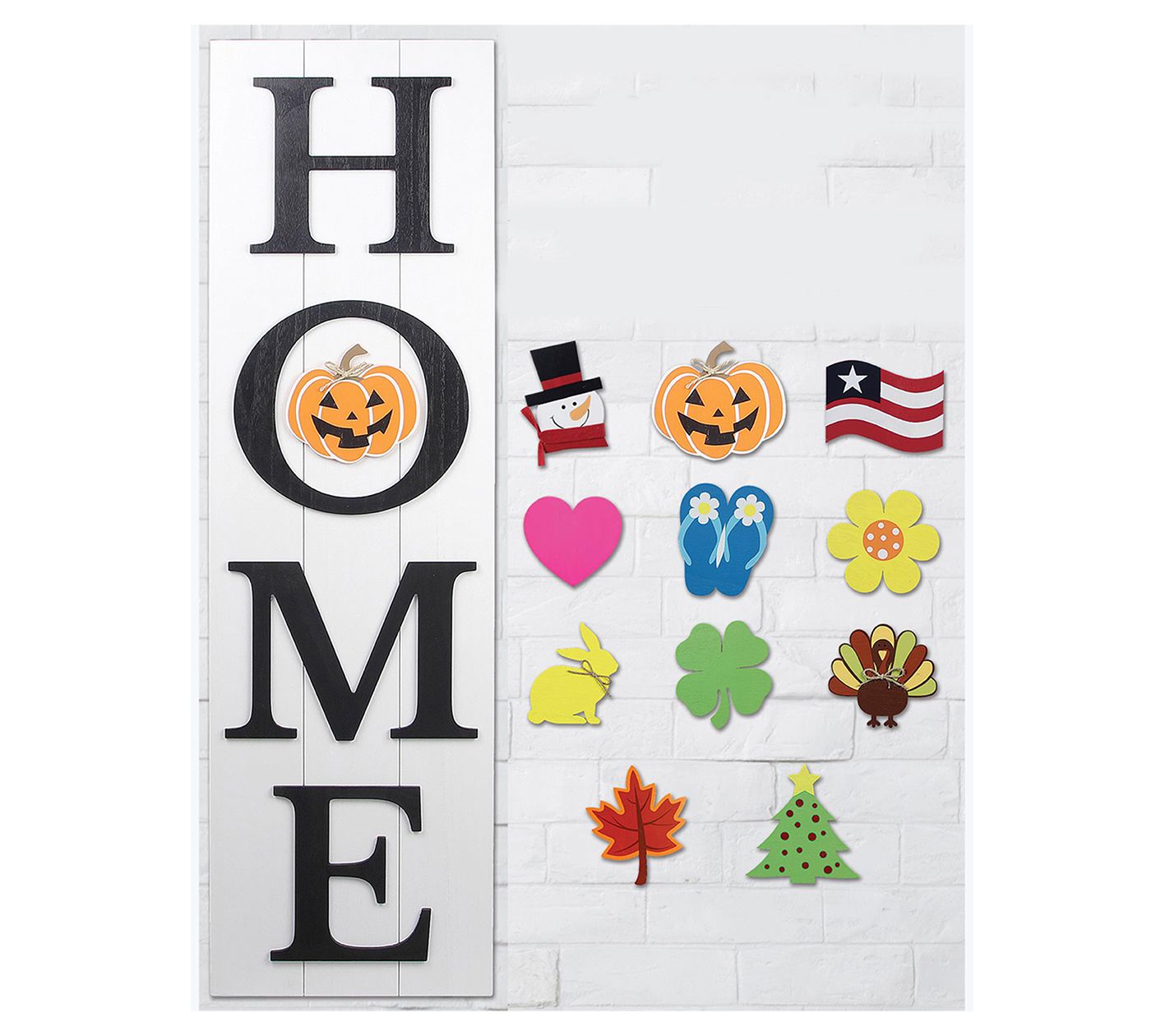 Young's Wood HOME Sign With 11 Seasonal Icons