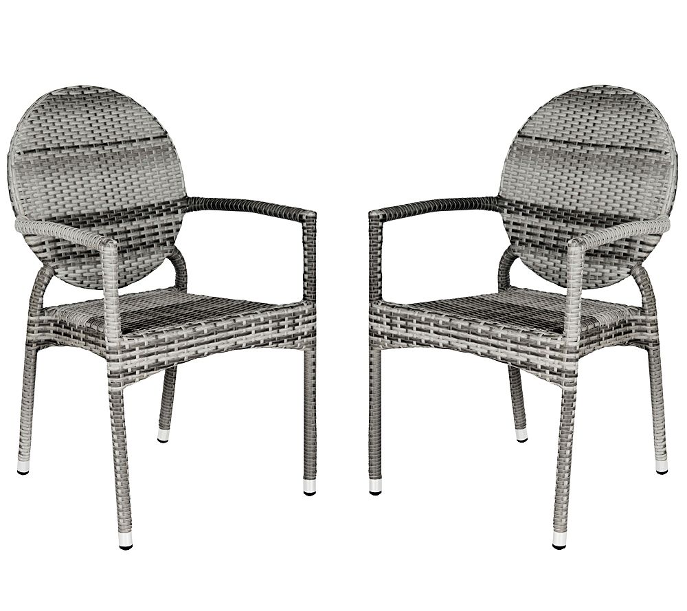 Safavieh Valdez Set of 2 Indoor/Outdoor Arm Chairs