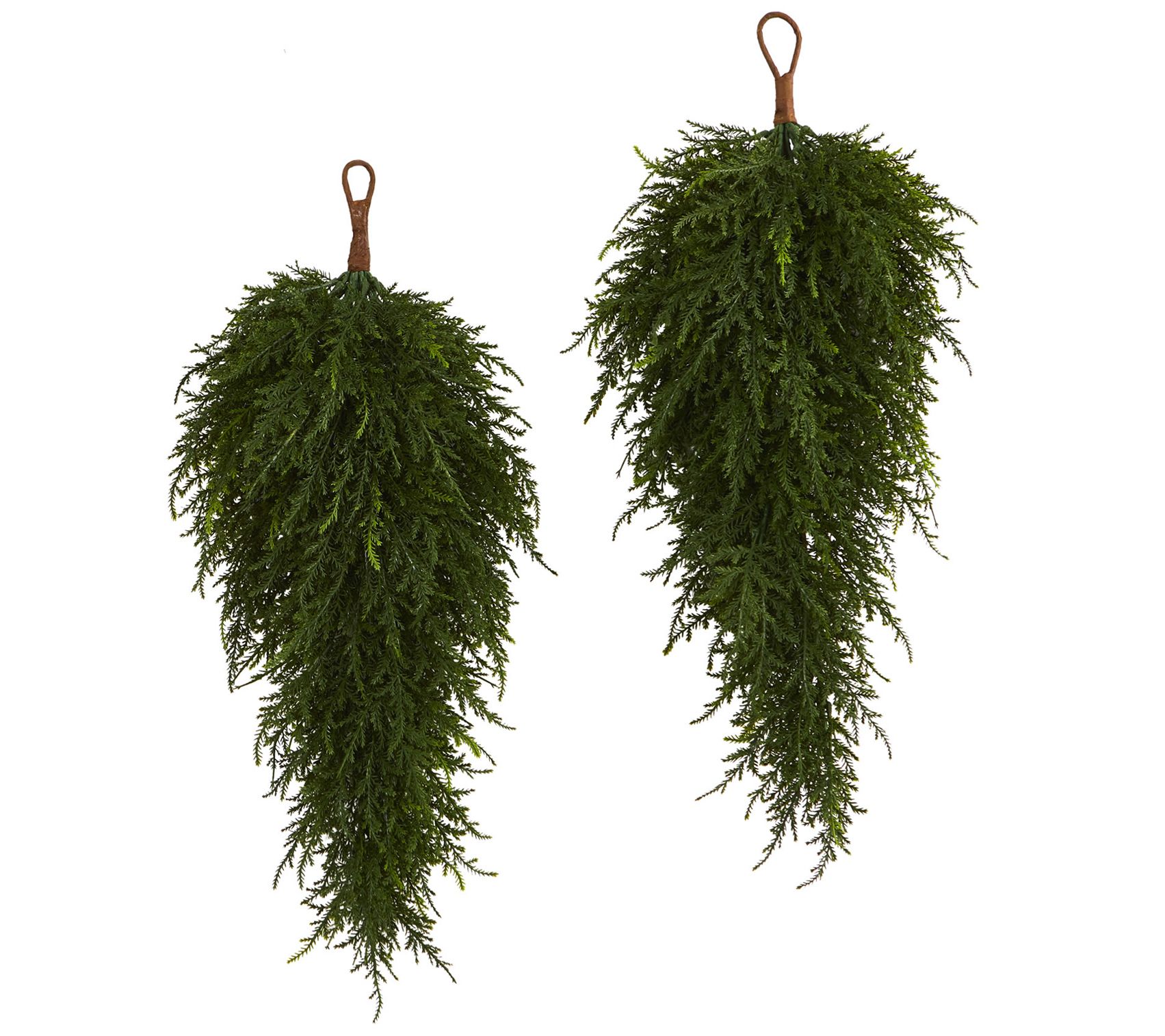 Set of (2) 26" Cedar Artificial Teardrops by Nearly Natural