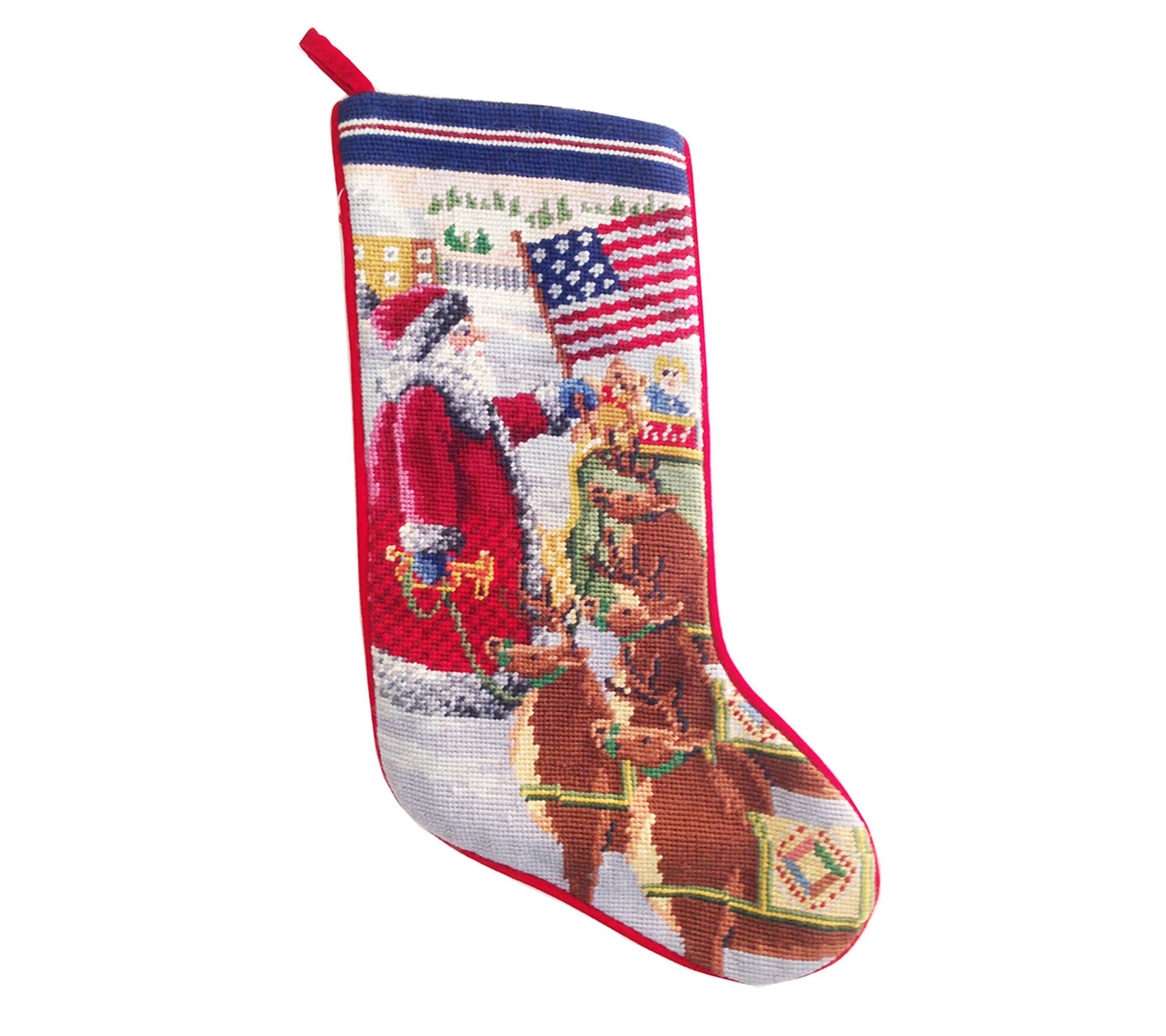 Americana Santa Stocking by C&F Home