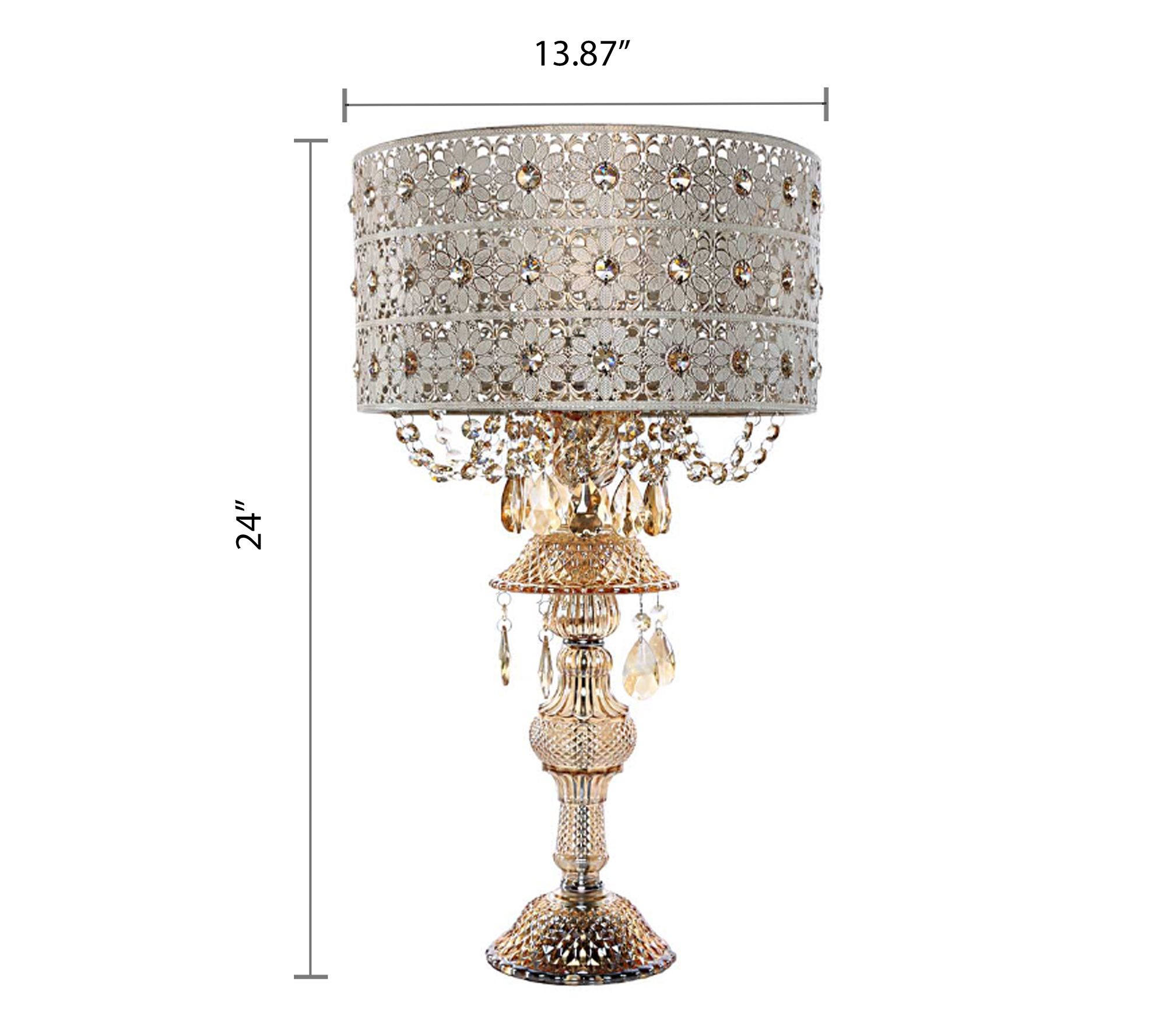 River of Goods 24"H Jeweled Blossoms Table Lamp