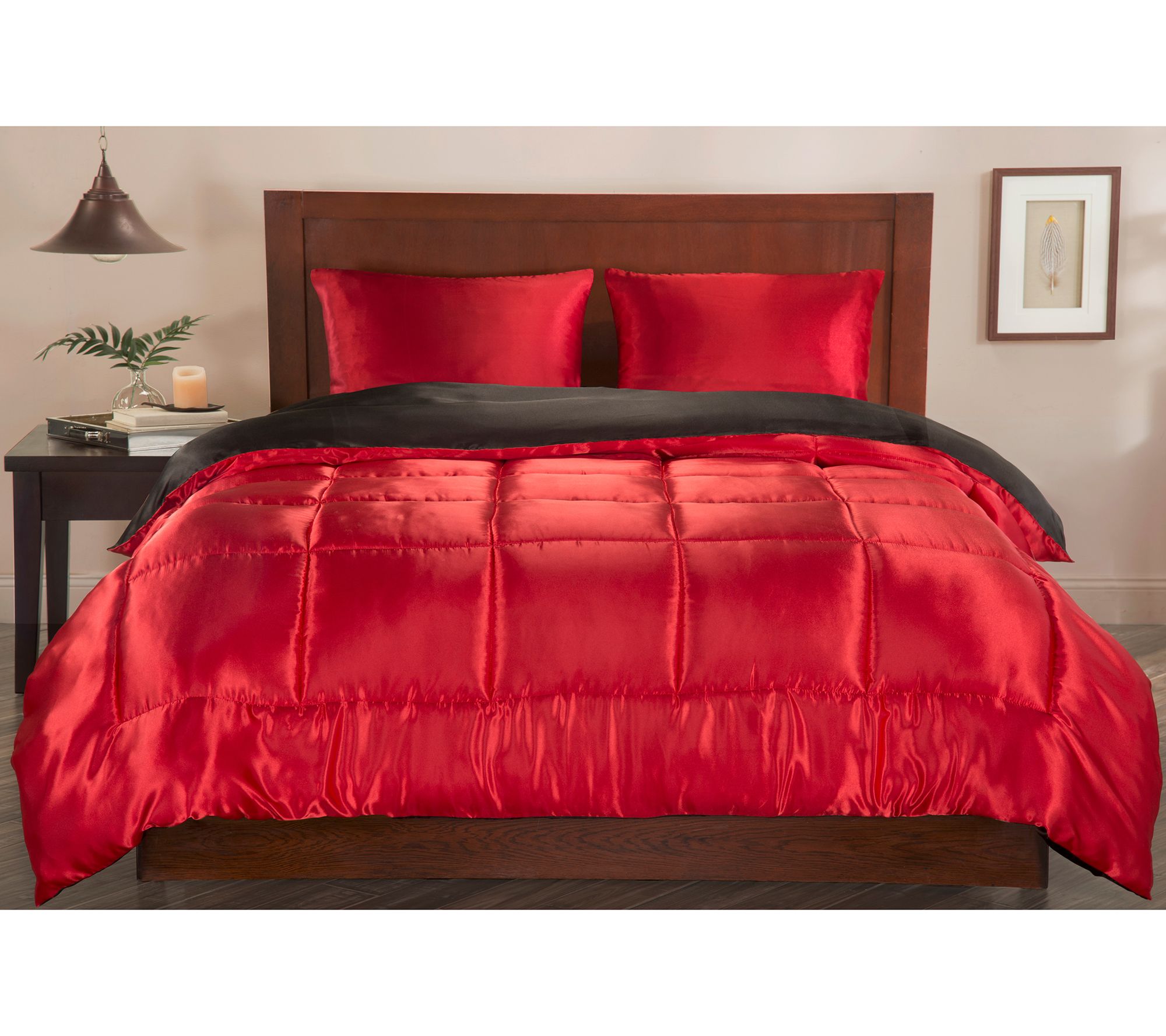Elite Home Products Luxury Satin Reversible Set