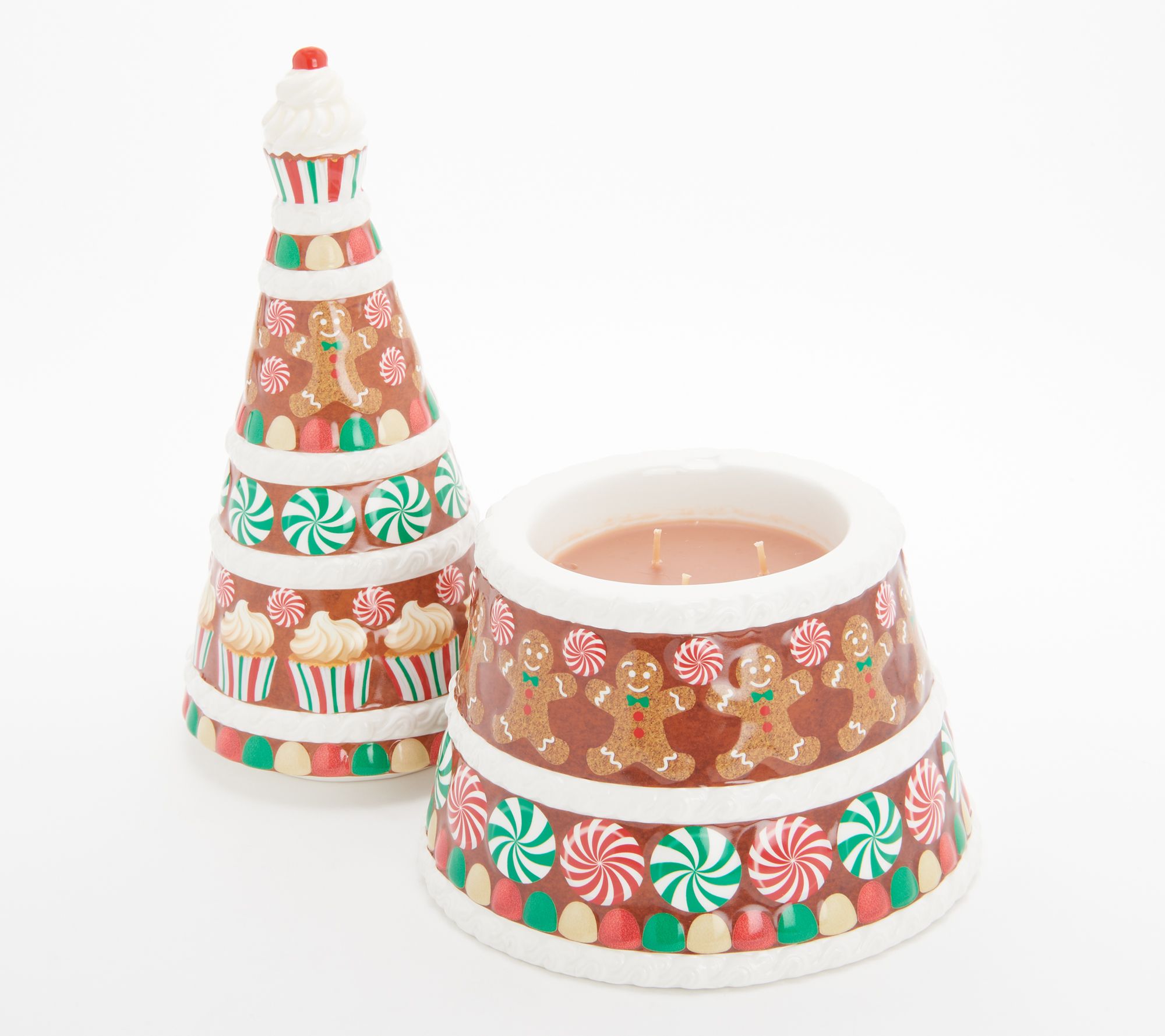 "As Is" HomeWorx by Slatkin & Co. Gingerbread Three Candle