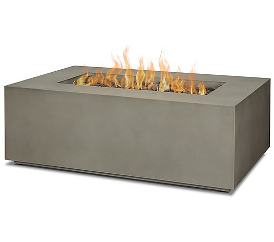 Real Flame Aegean Small Rectangle LP Fire Tablewith NG Conv