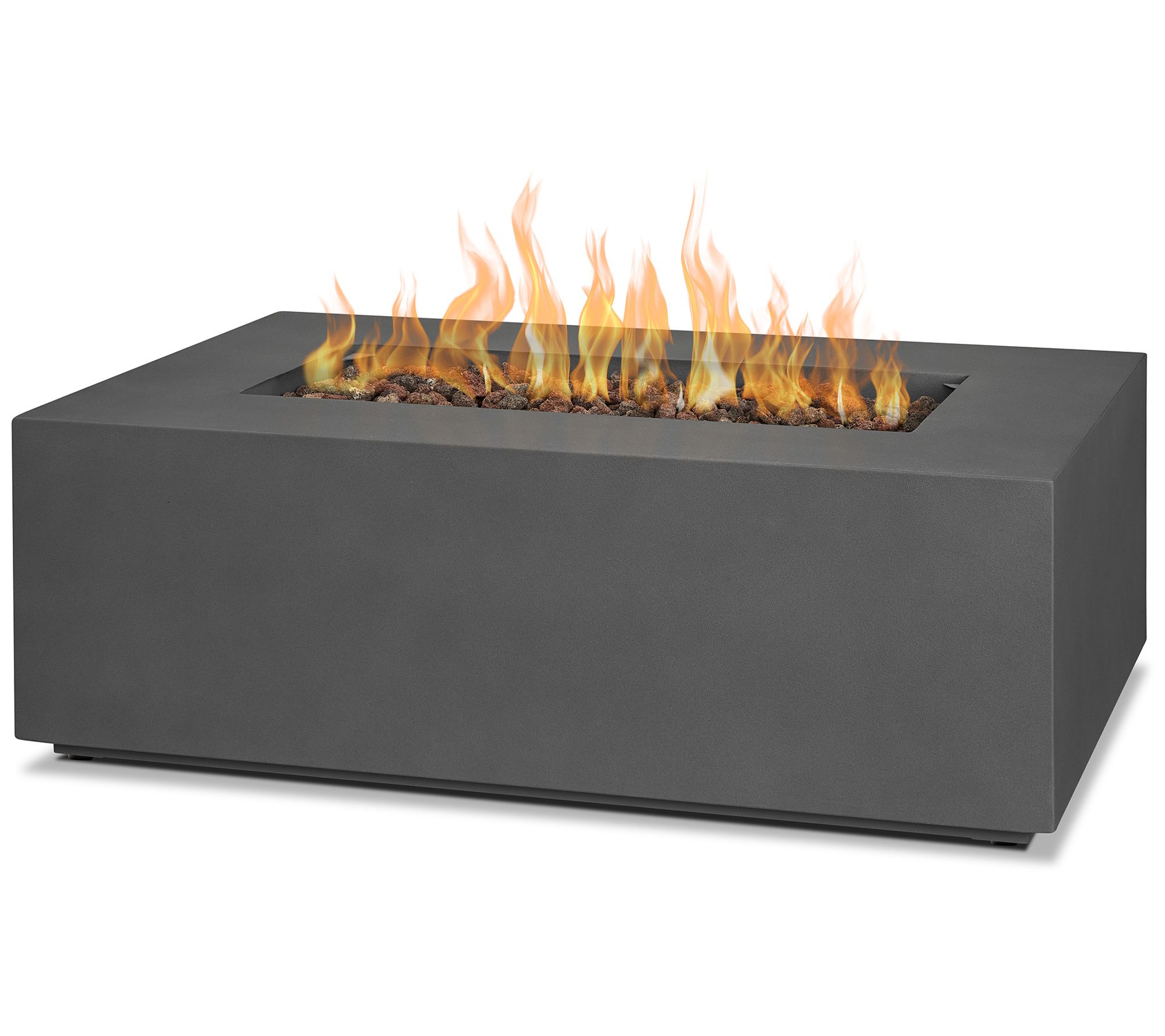 Real Flame Aegean Small Rectangle LP Fire Tablewith NG Conv