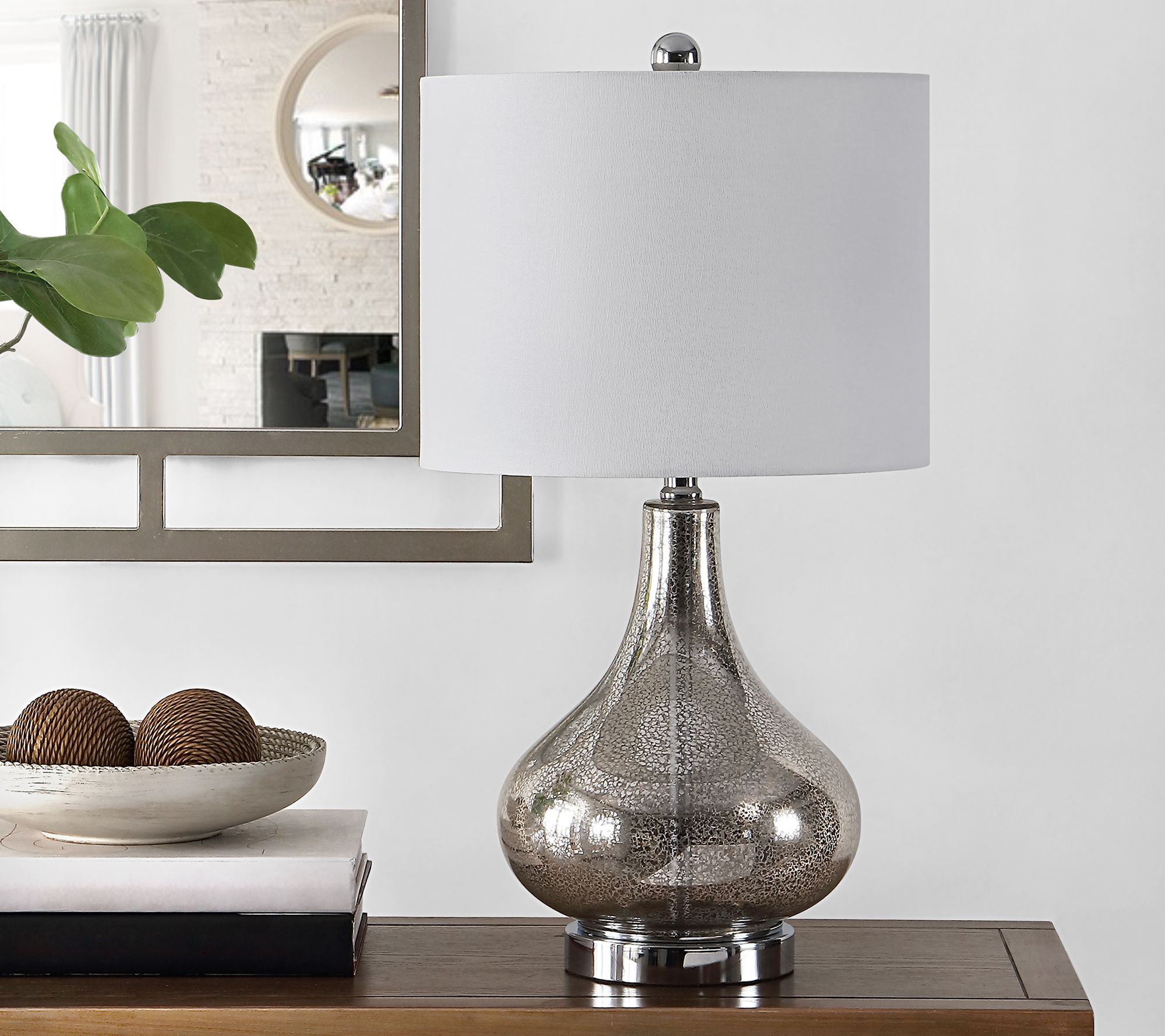 Brooks Glass Table Lamp by Valerie - QVC.com