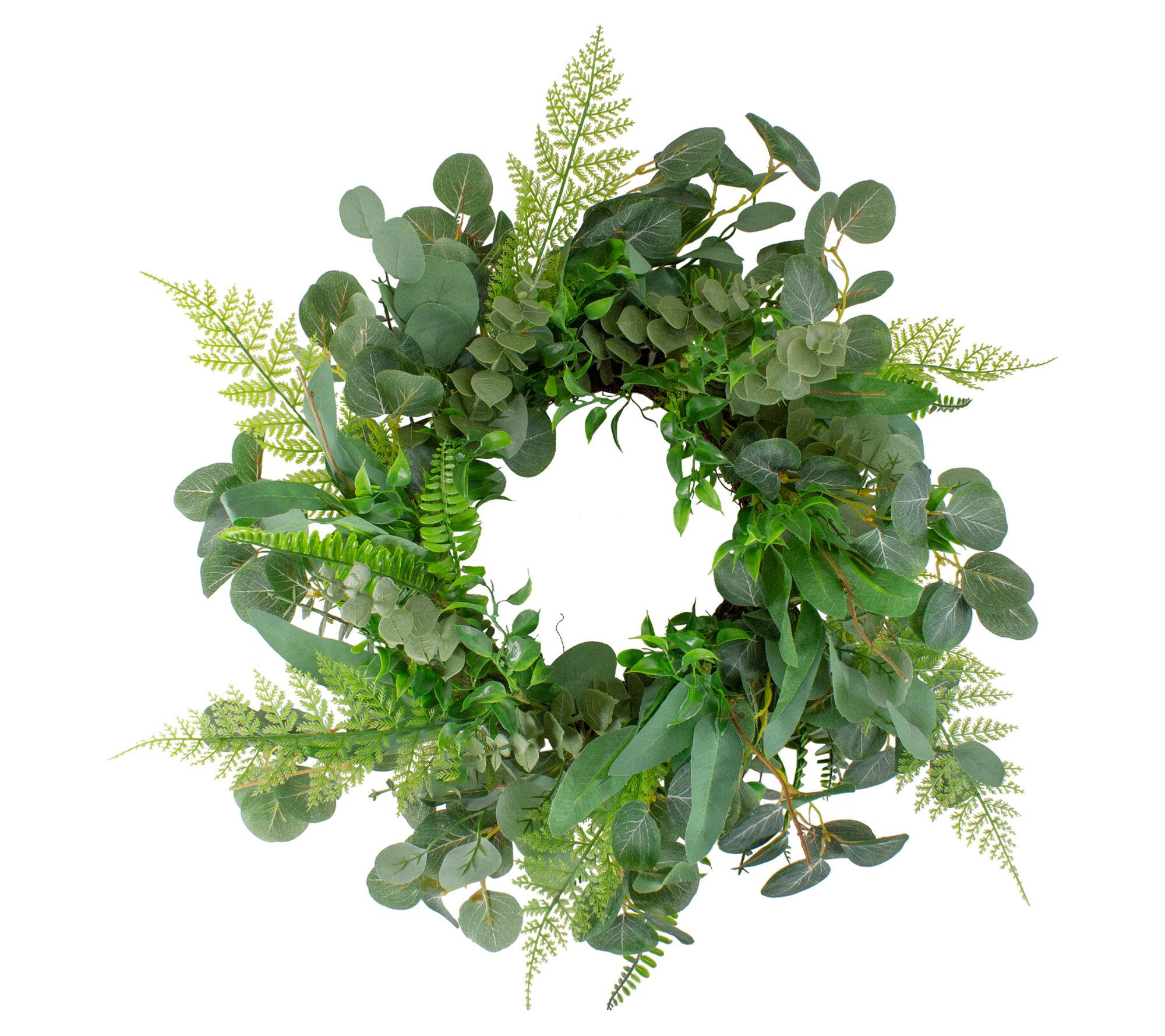 Northlight Mixed Foliage Artificial Spring Wrea th 24"