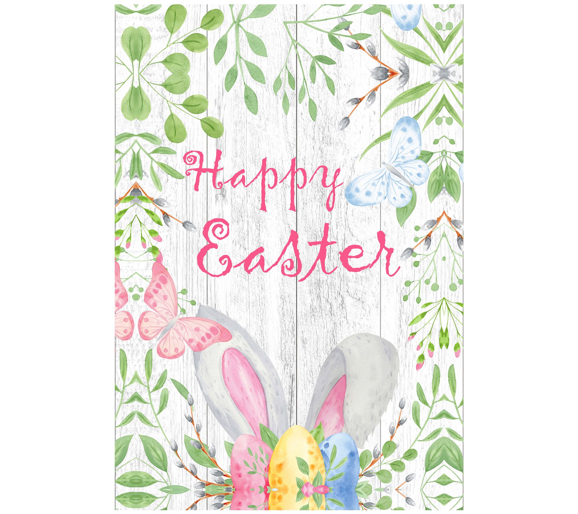 Northlight Happy Easter Bunny Ears House Flag 28" x 40"