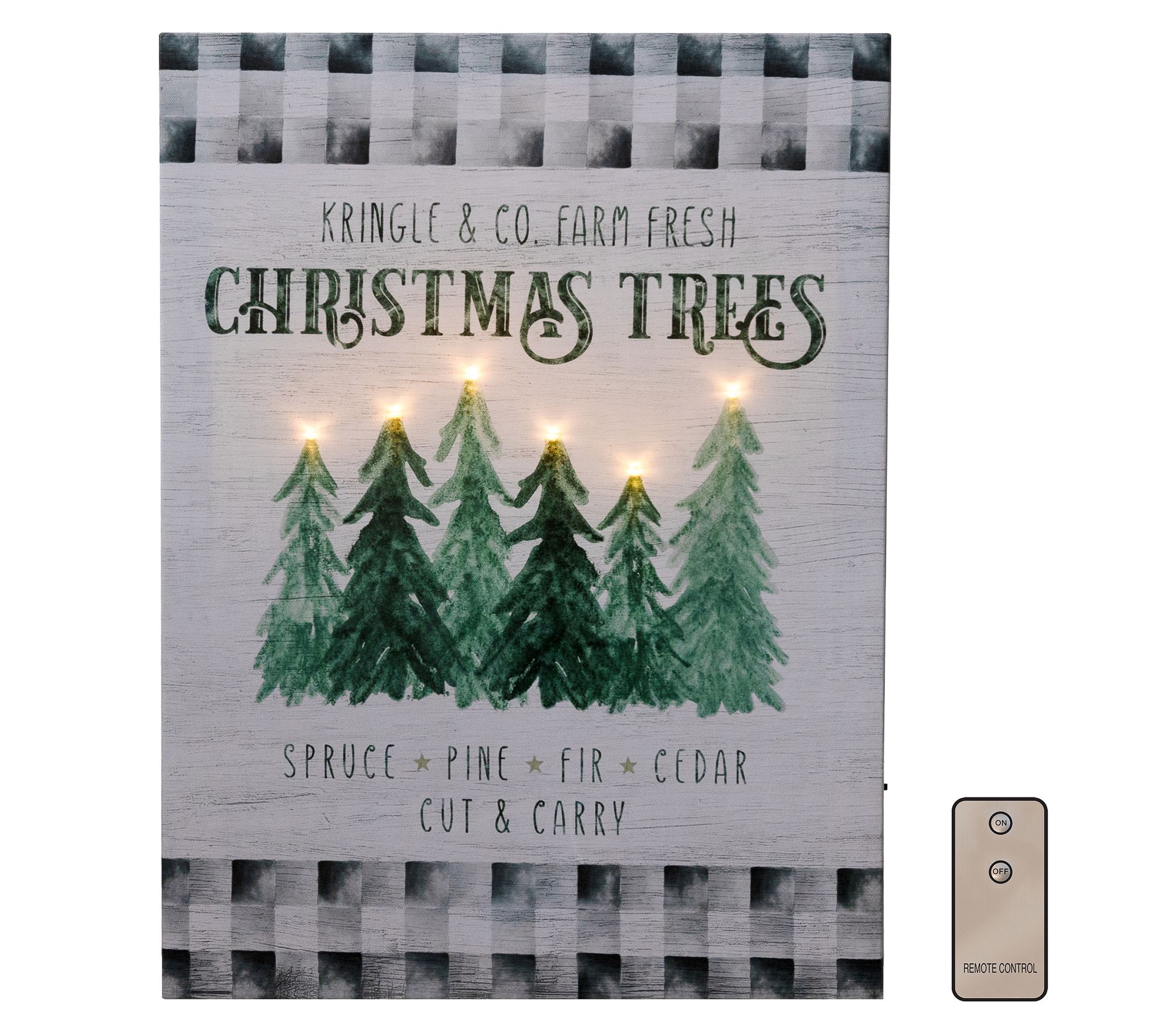 LumaBase LED Wall Art w/ RC - Holiday Tree Farm