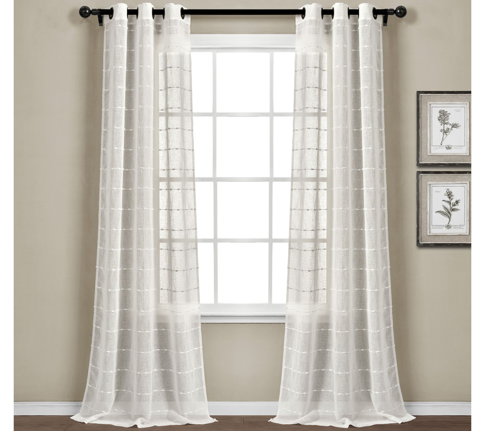 Farmhouse Textured Sheer 38X120 by Lush Decor
