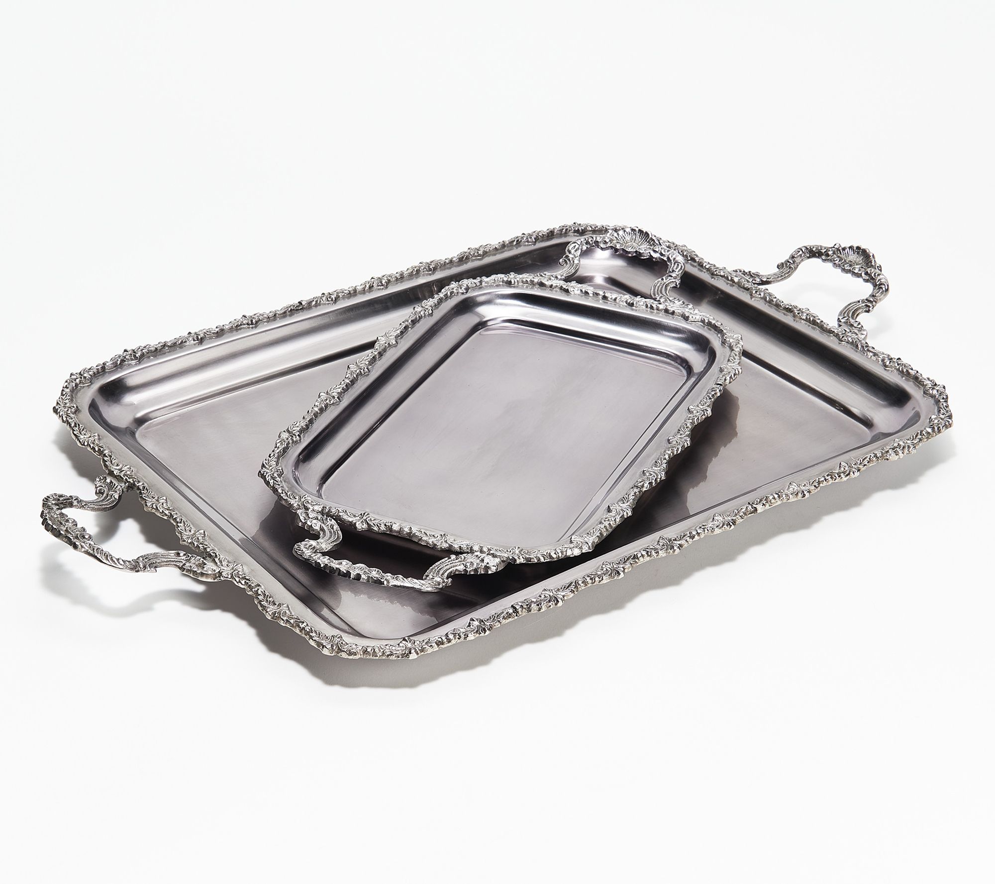 "As Is" House No.9 by Home Love S/2 Vintage Inspire Metal Trays