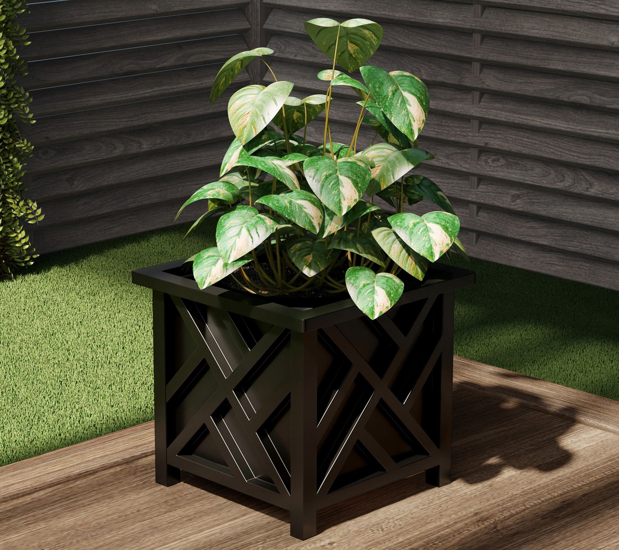 Pure Garden 14.75" Square Decorative OutdoorFlower