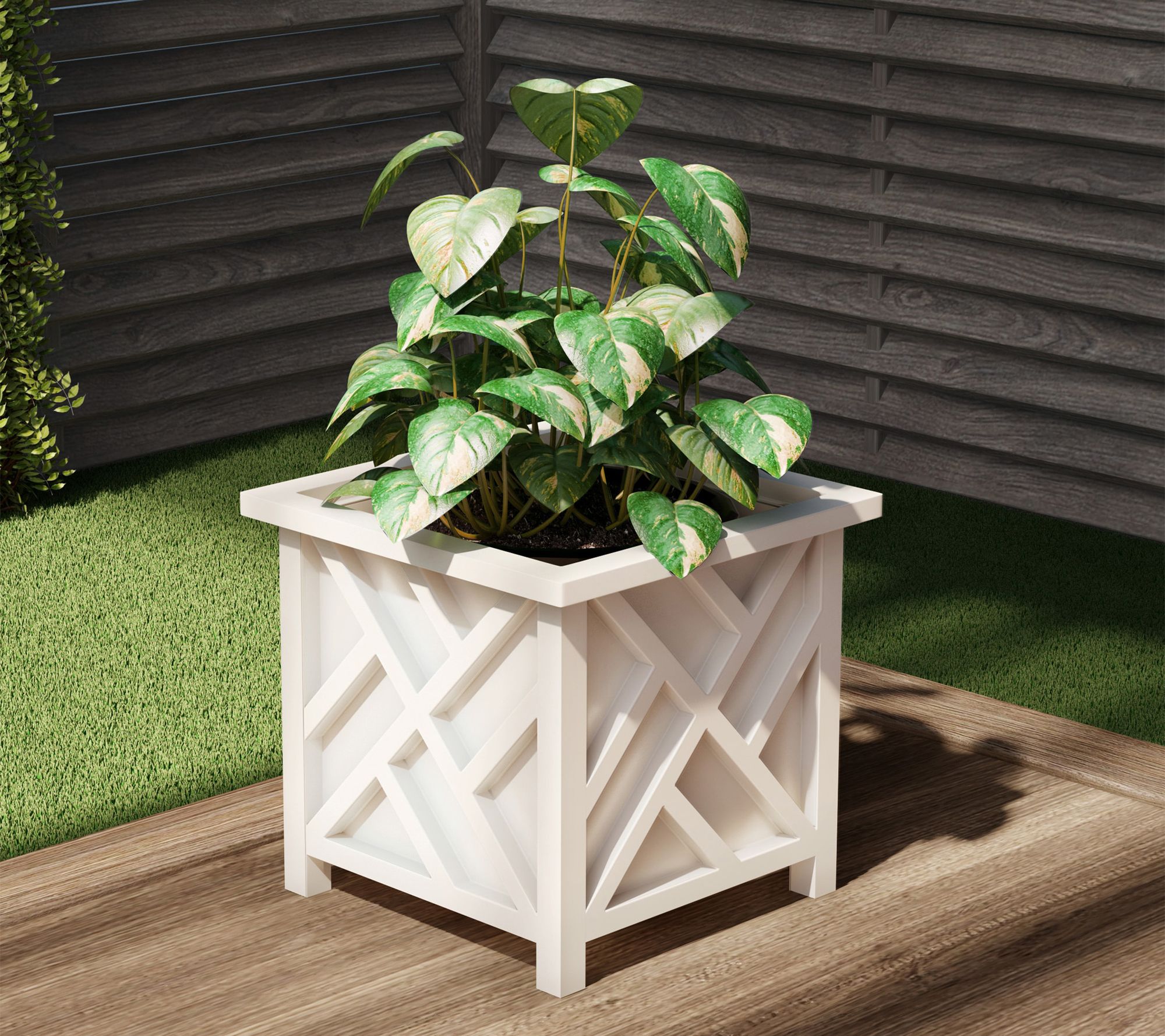 Pure Garden 14.75" Square Decorative OutdoorFlower