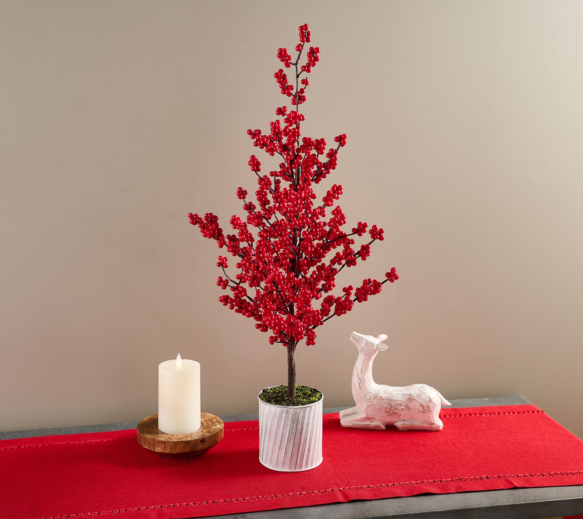 28" Berry Potted Tree by Valerie