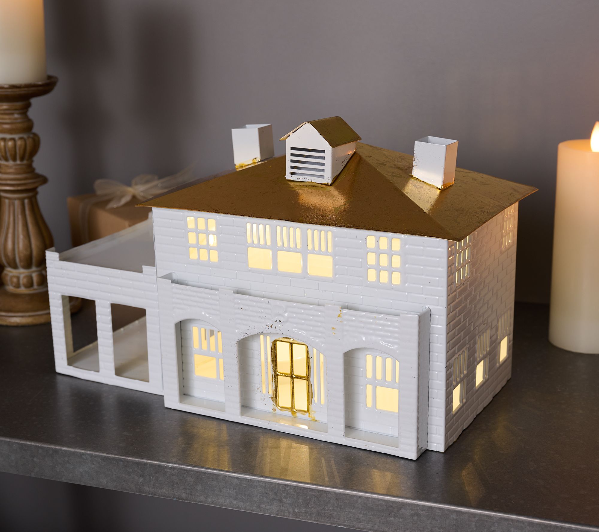 Illuminated 17" Belle Manor Main House by Kim Gravel