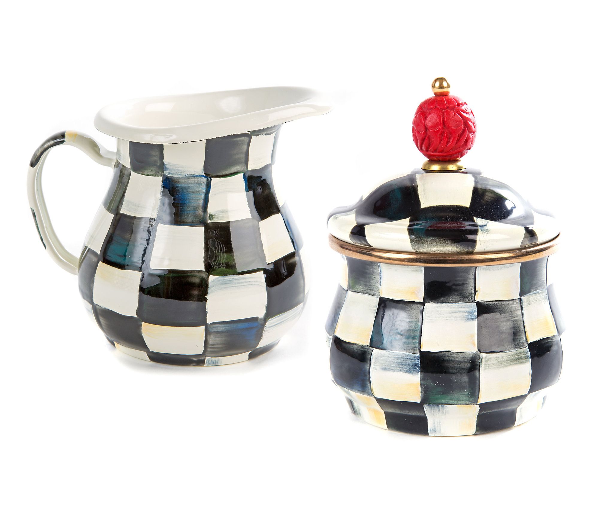 "As Is" Mackenzie- Childs Creamer & Sugar Set