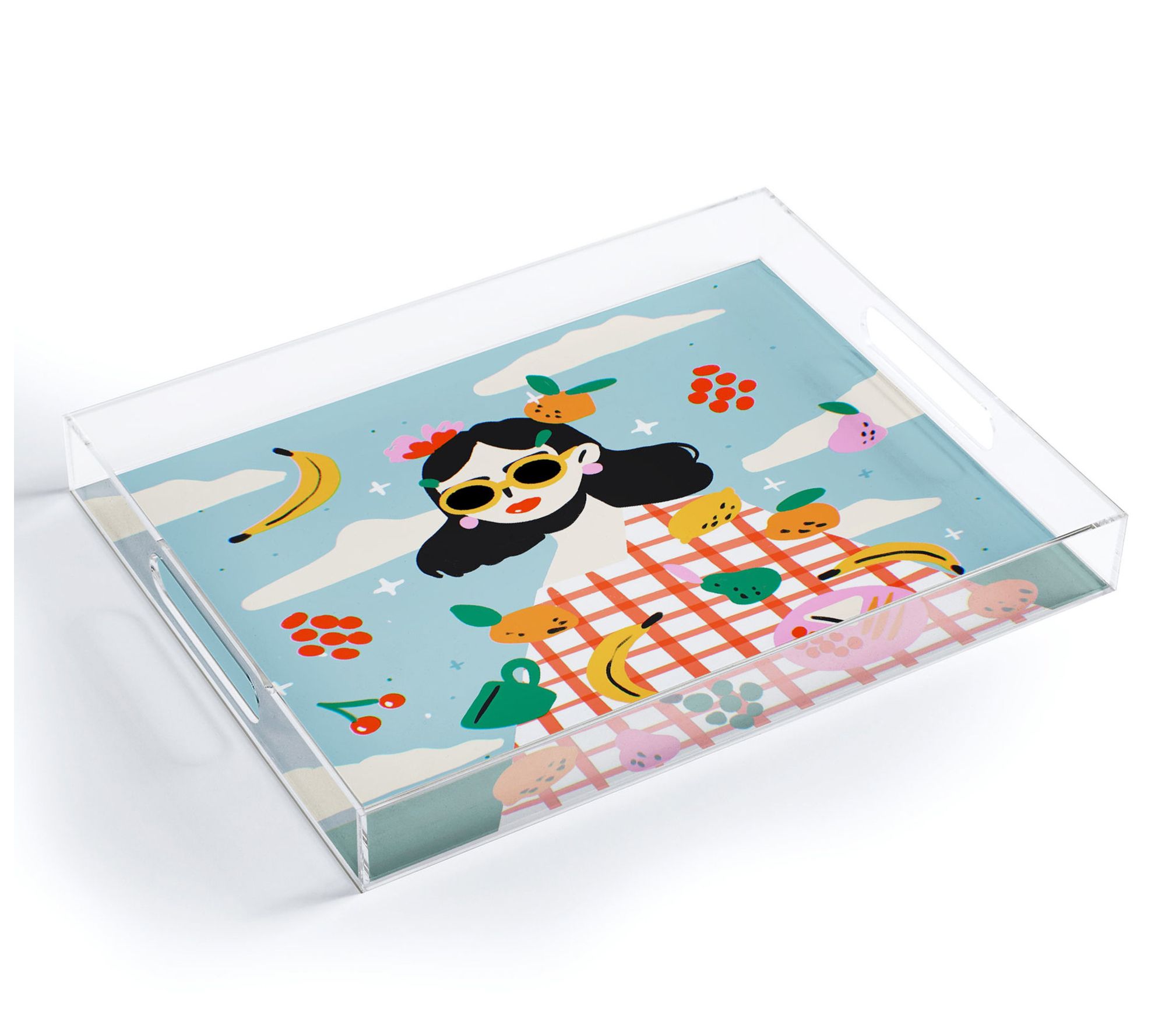 Deny Designs Acrylic Tray -Summer Picnic by Charly Clements