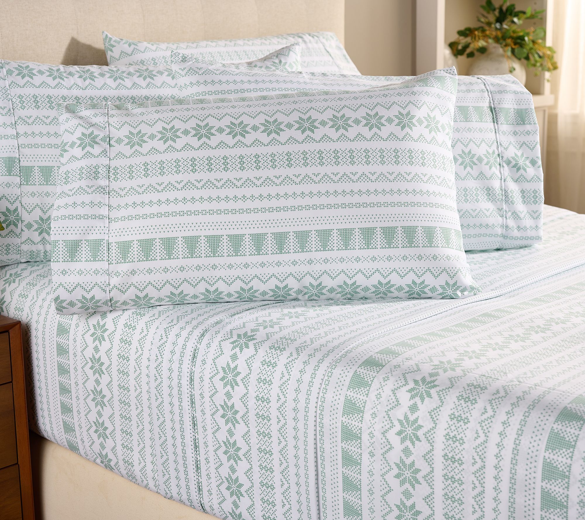 "As Is" Home Reflections Double Brushed Holiday Printed Sheet Set