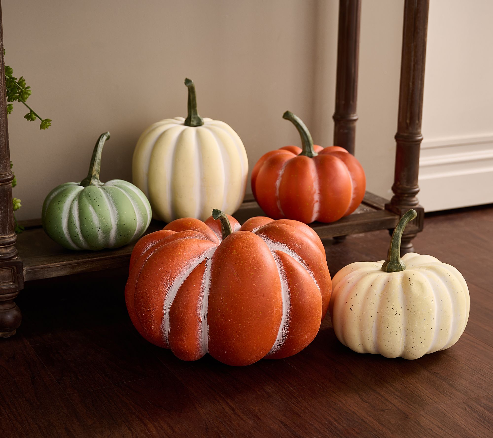 "As Is" Simply Stunning Set/5 Fairytale Pumpkins by Janine Graff