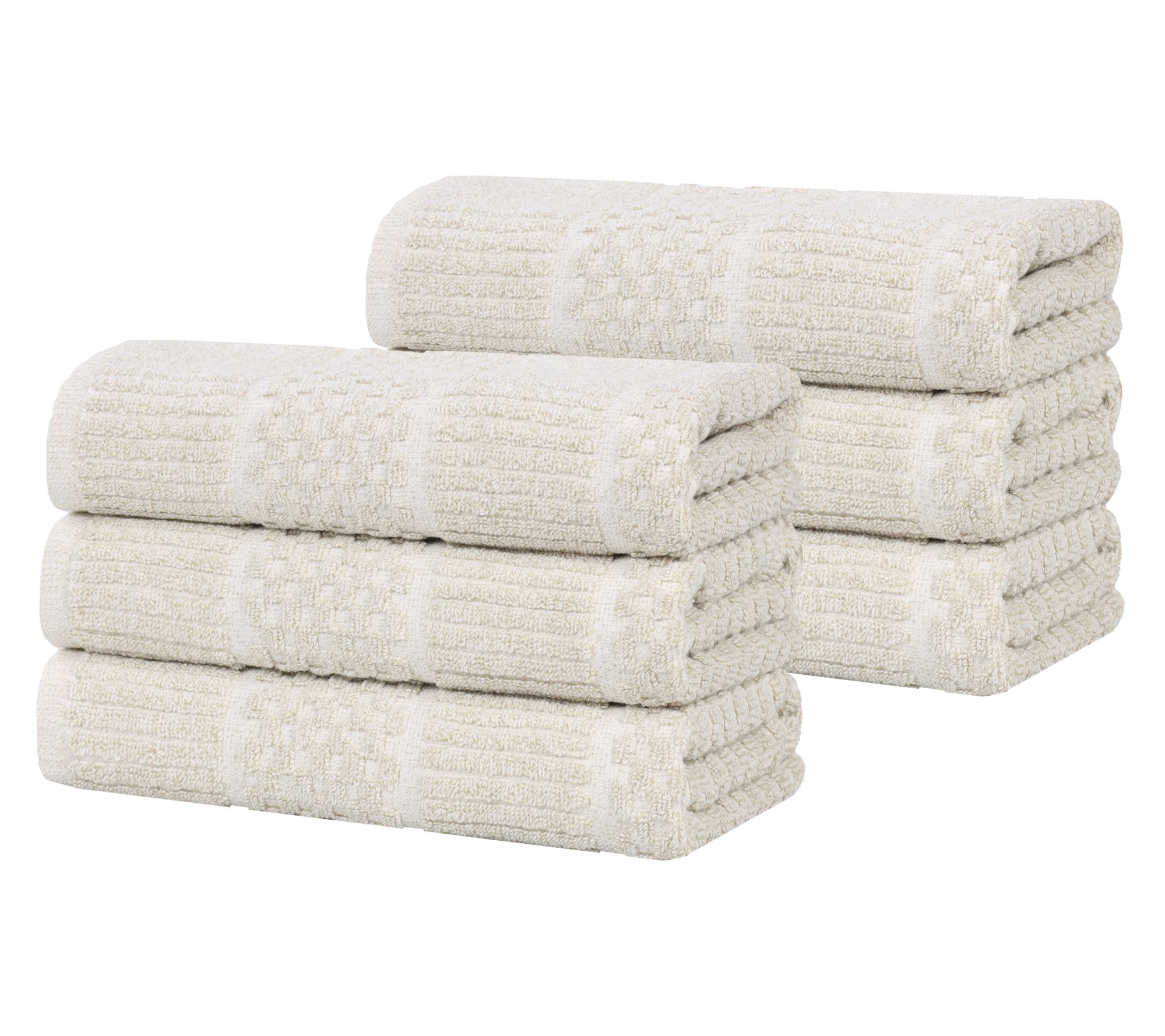 Superior Naples 6PC Cotton Blend Solid Hand Towel Set