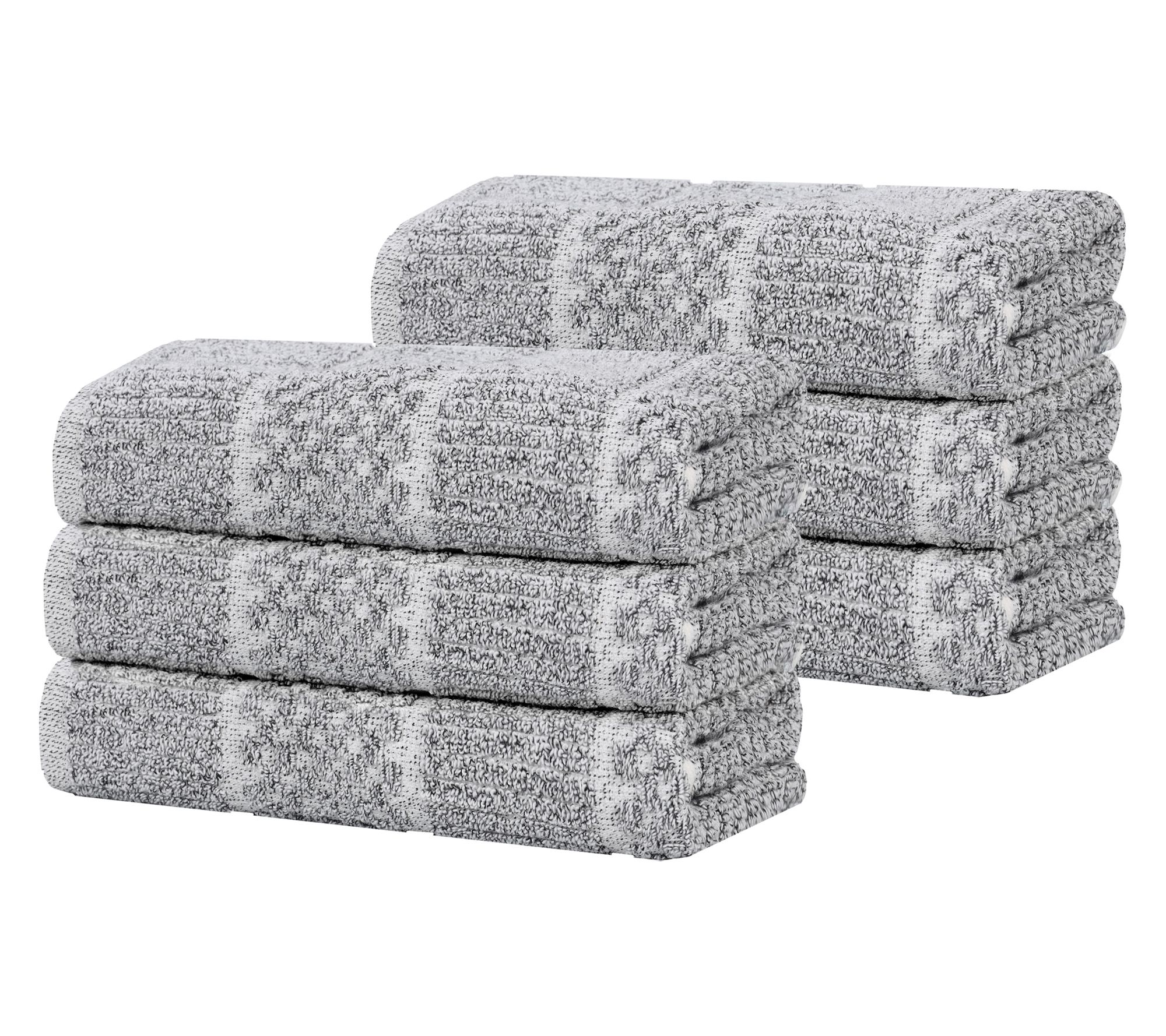 Superior Naples 6PC Cotton Blend Solid Hand Towel Set