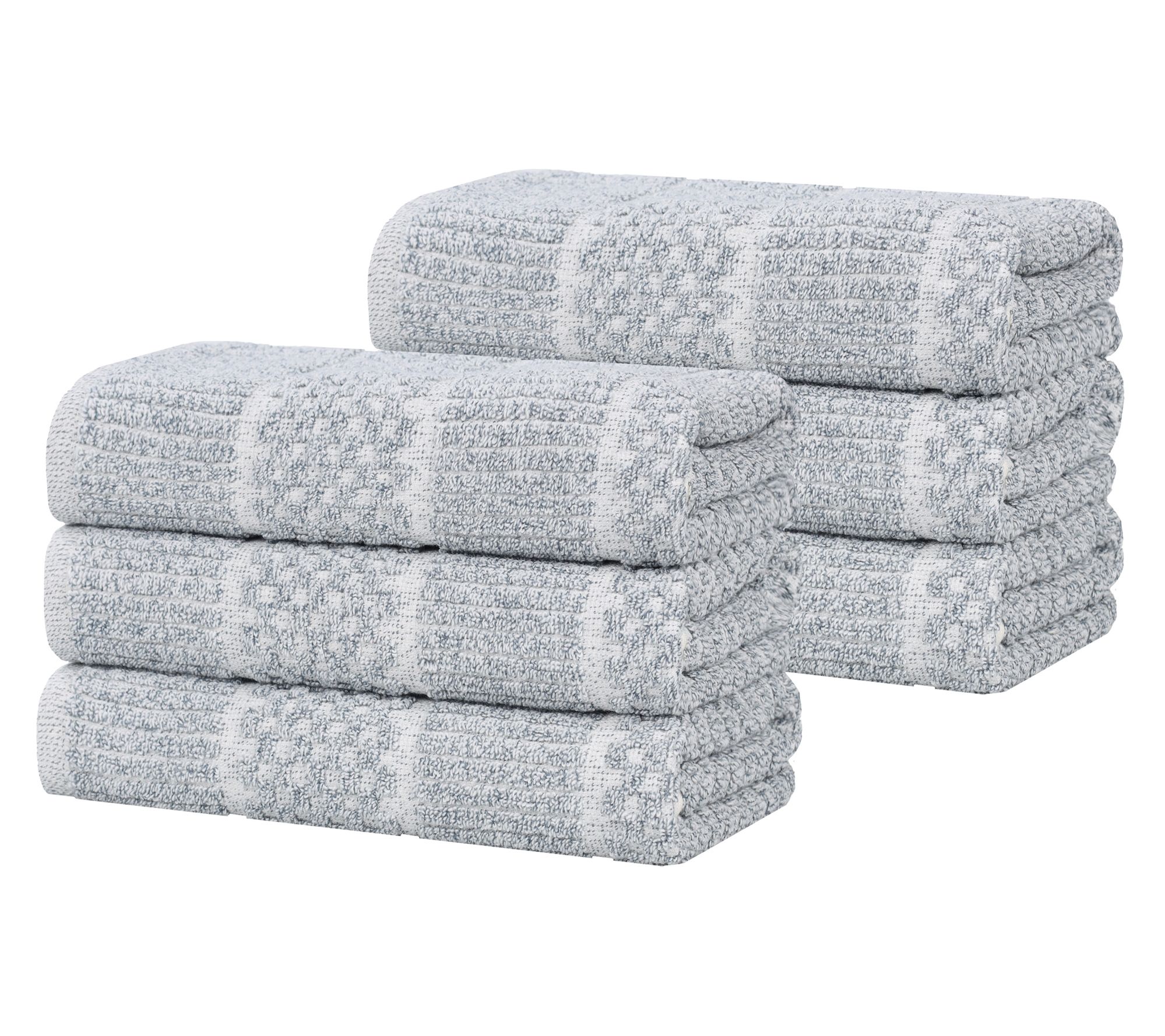 Superior Naples 6PC Cotton Blend Solid Hand Towel Set