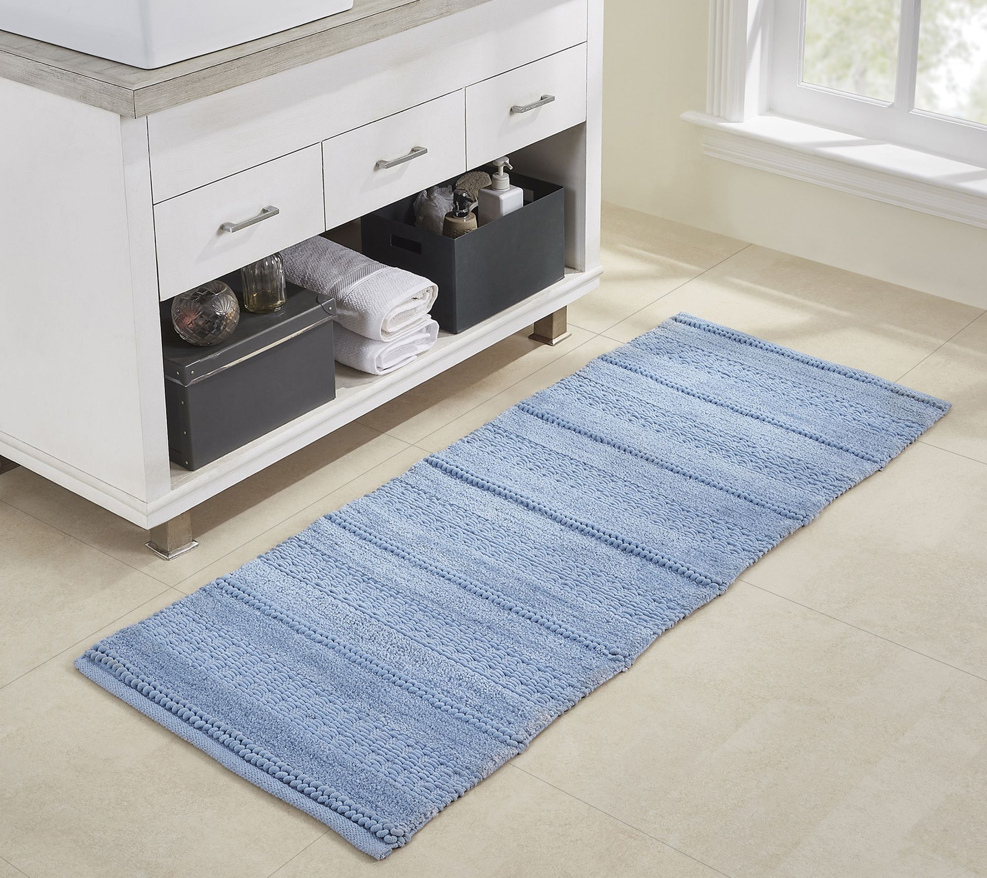 Tahari Home Asalia Micro Chenille Bath Runner